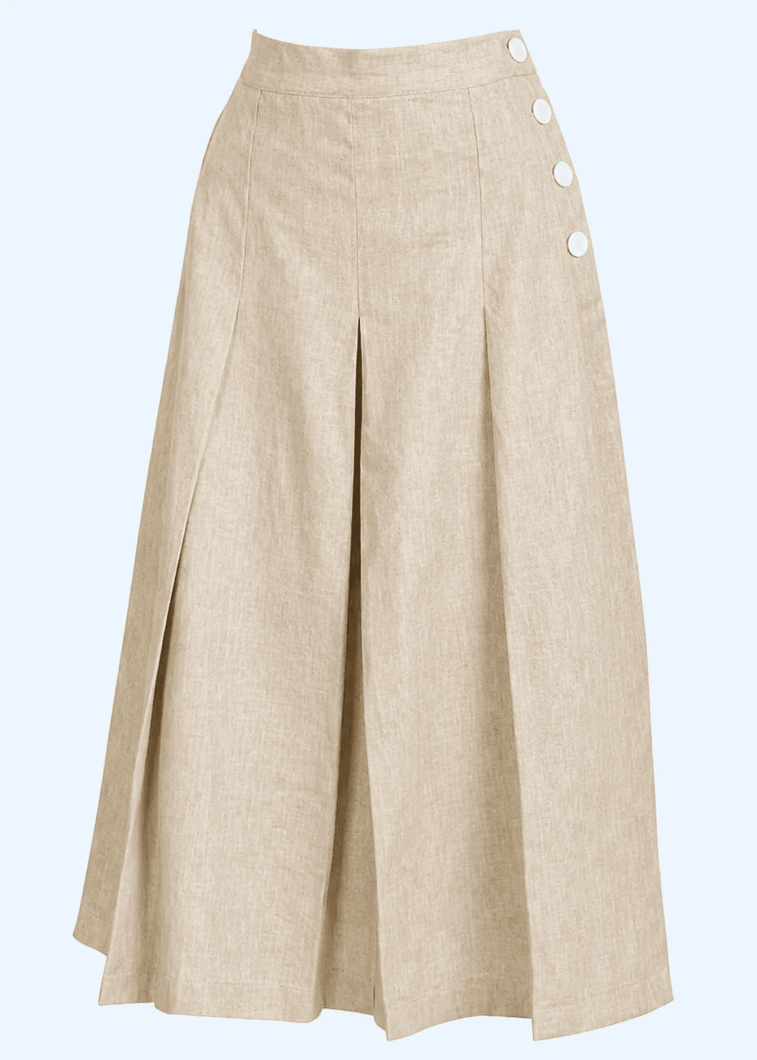 1930'er Culottes - sand kortærmet skjorte House of Foxy