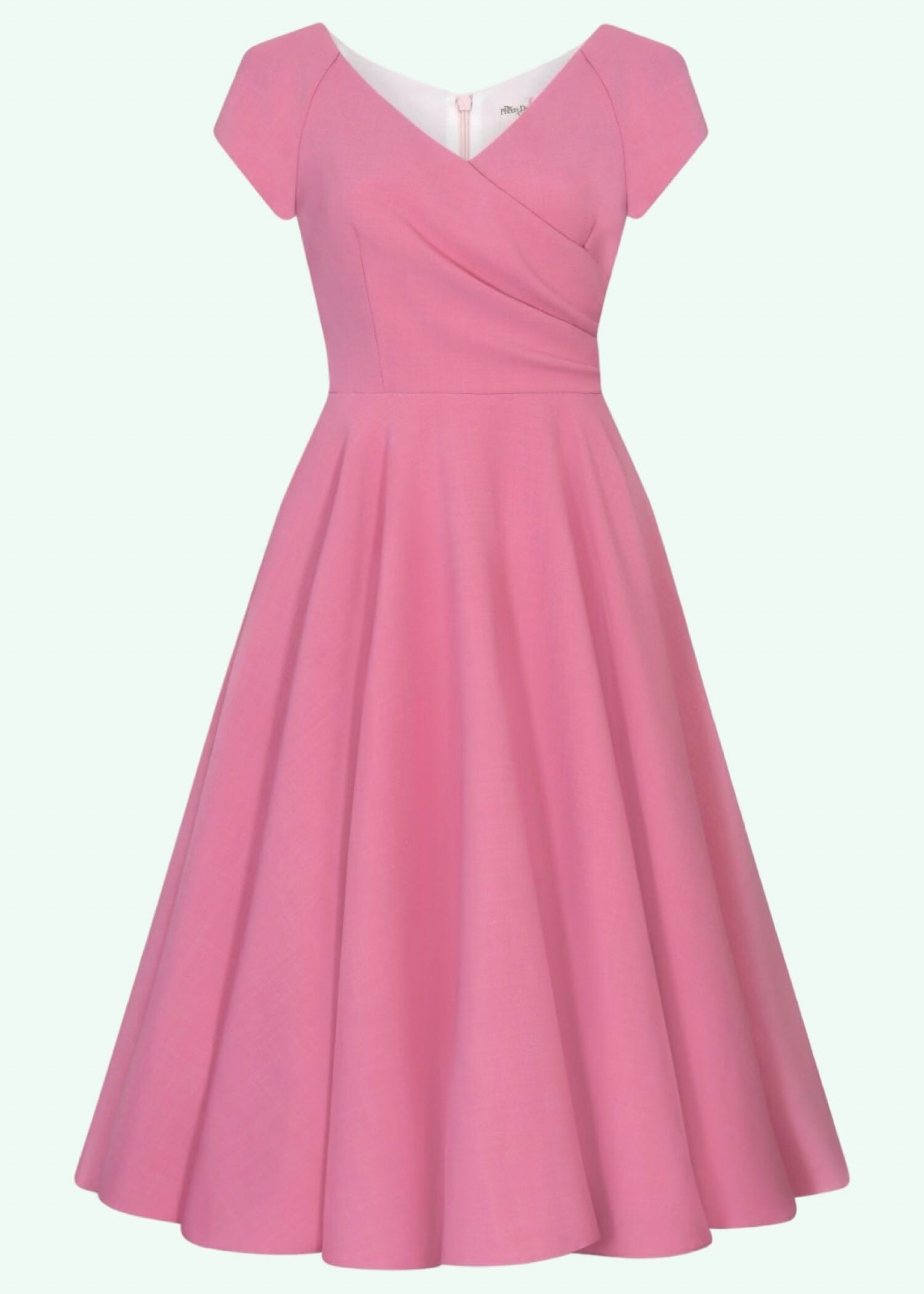 1950'er Hourglass swingkjole i rose pink swing kjole Pretty Dress Company