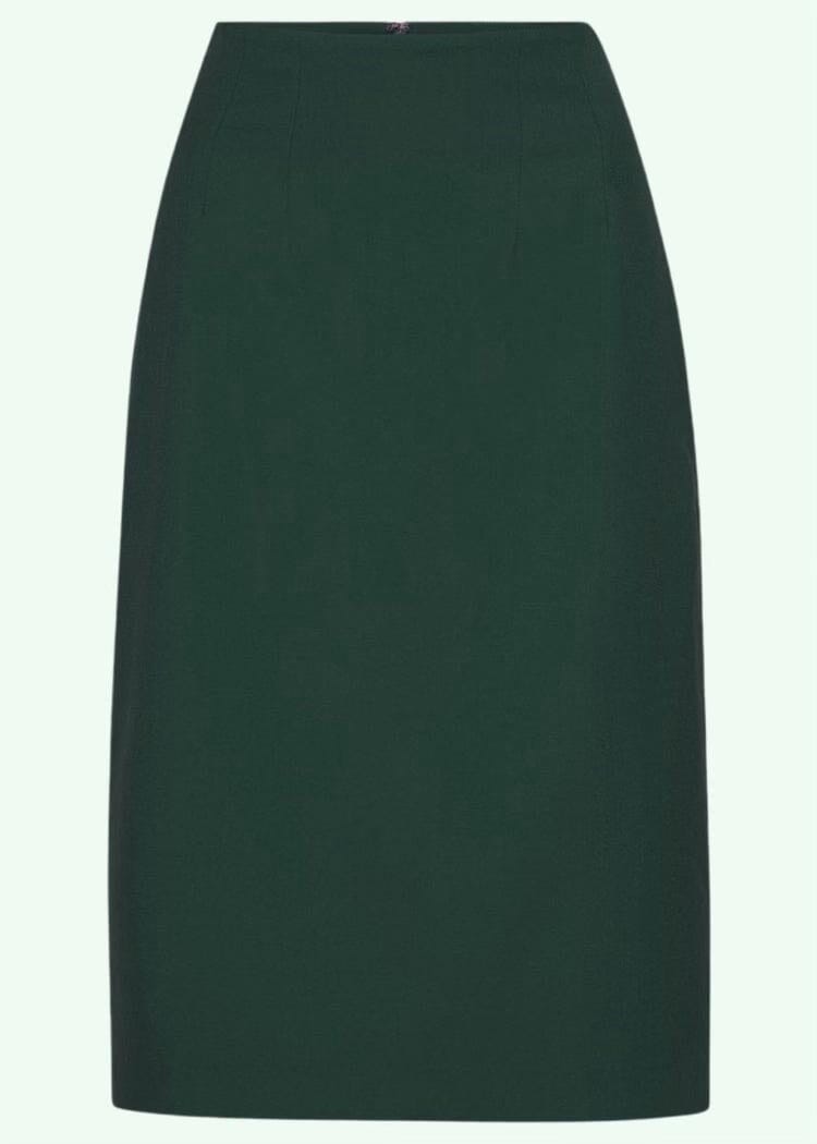 1950'er stils pencil nederdel i mørk grøn pencil nederdel Daisy Dapper