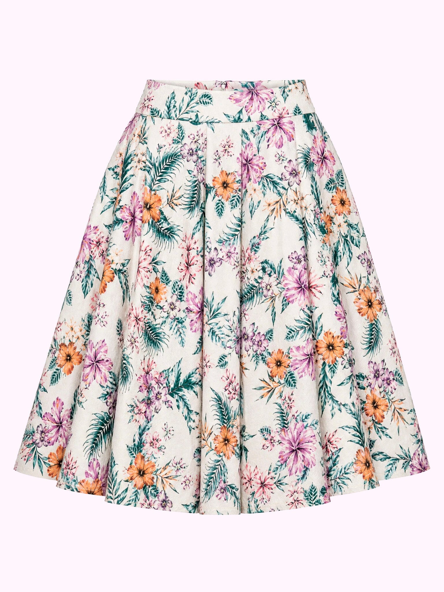 1950'er stils swingnederdel - hawaii print swing nederdel Daisy Dapper