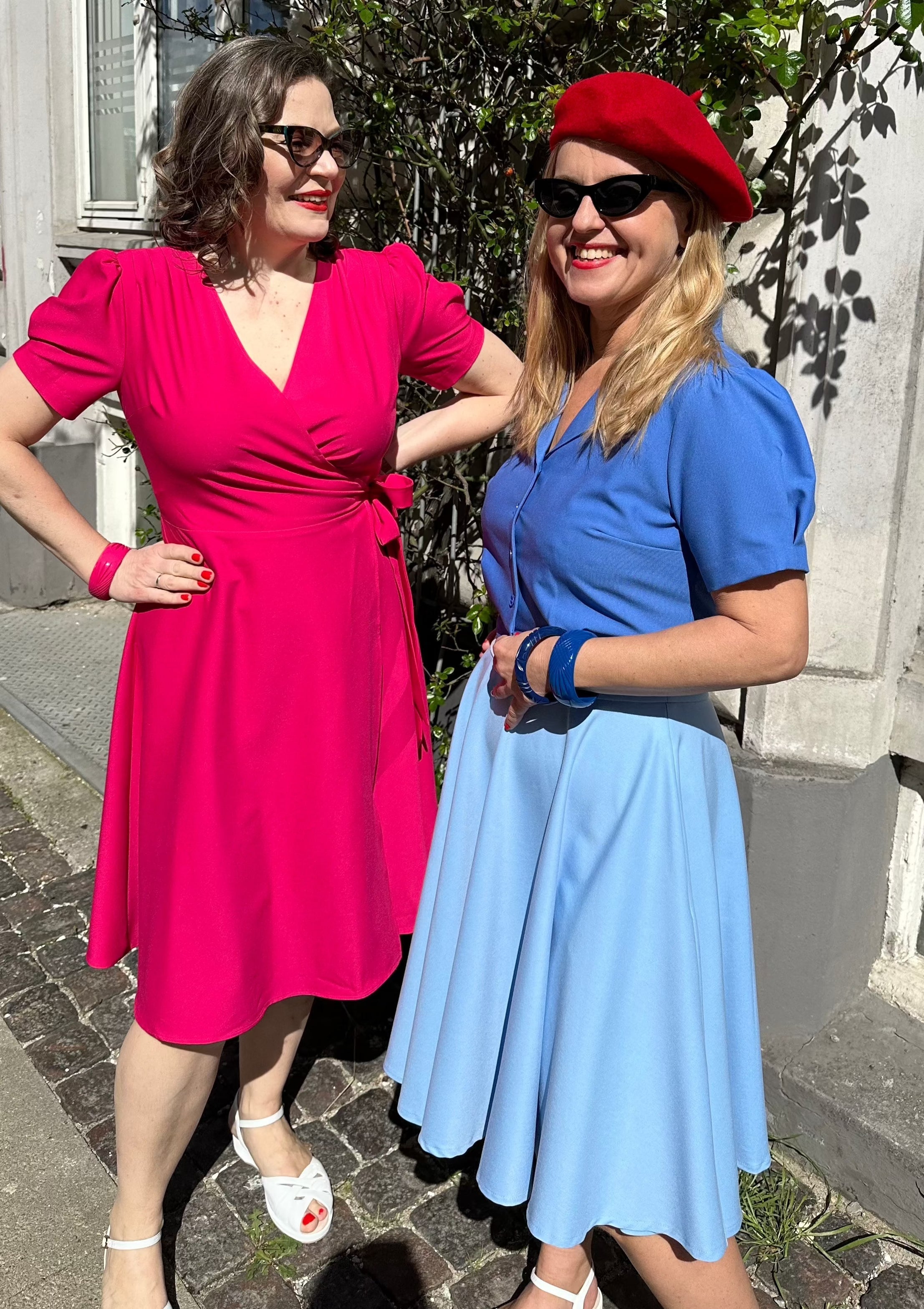 1950er stils swingnederdel i lys himmelblå tøj Daisy Dapper