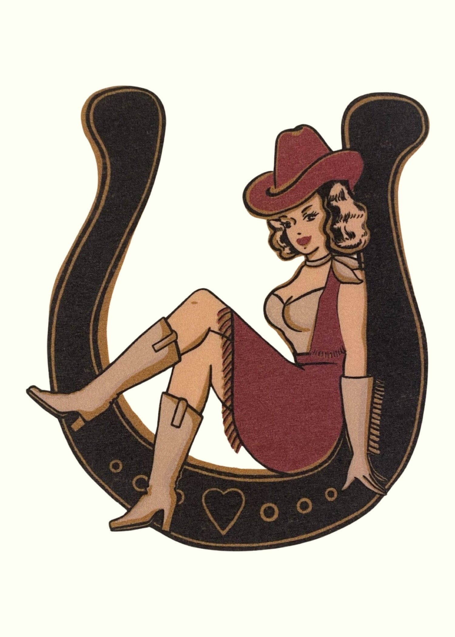 1950'er stils T-shirt Lady Luck i off-white tøj Mischief Made