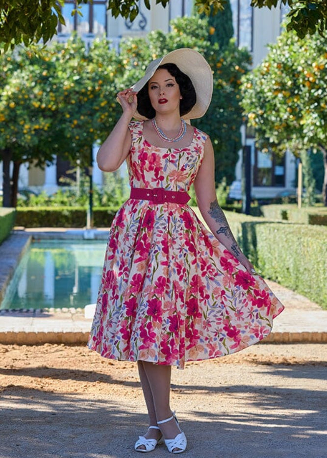 Alya-Mai swing kjole med pink print Miss Candyfloss