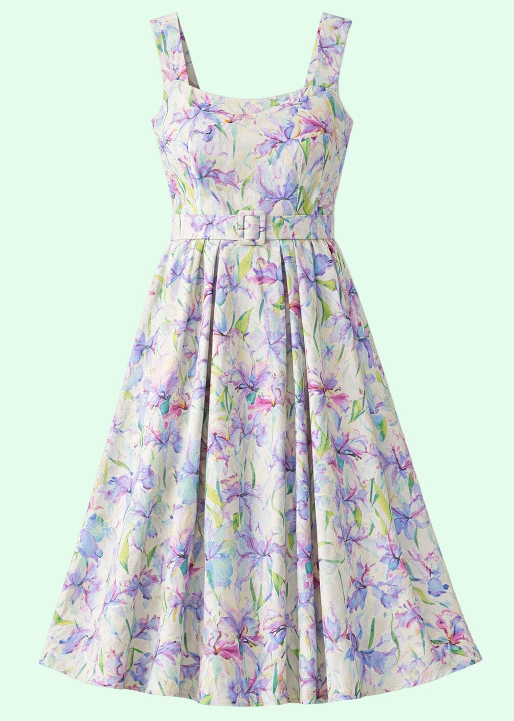 Alya-Violette swing kjole med blomsterprint Miss Candyfloss