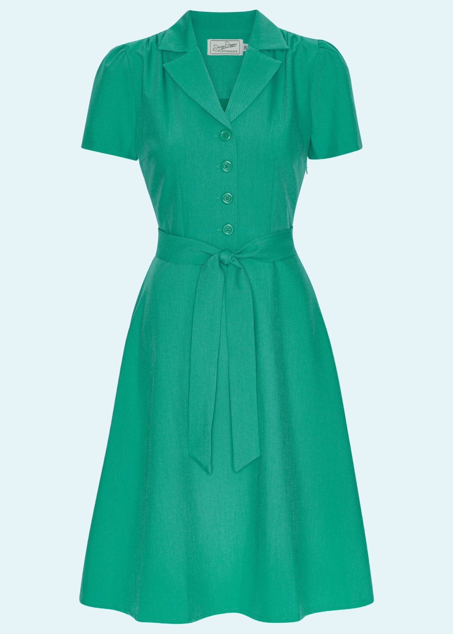 Betty skjortekjole i grøn aline kjole Daisy Dapper