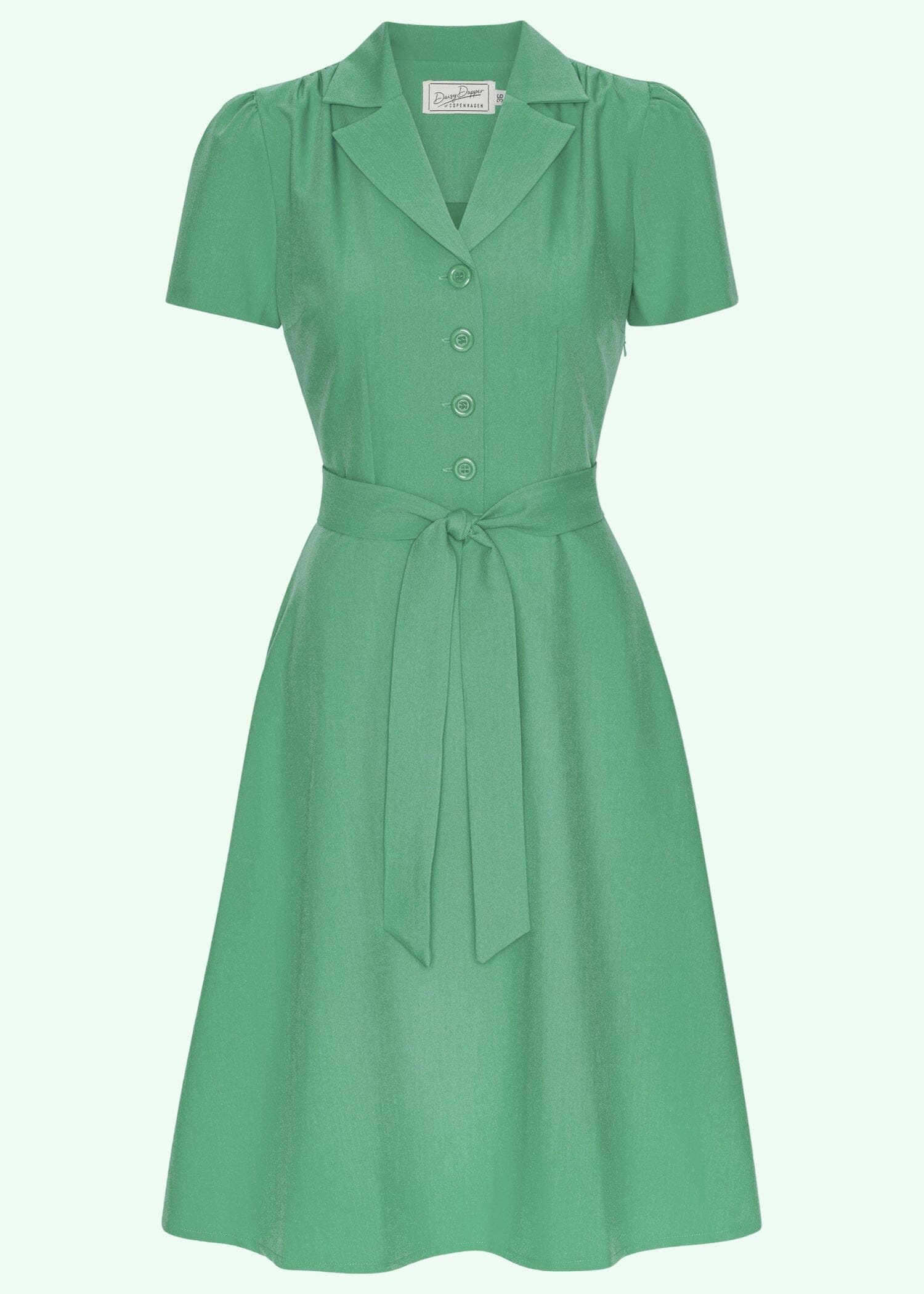 Betty skjortekjole i jadegrøn skjortekjole Daisy Dapper