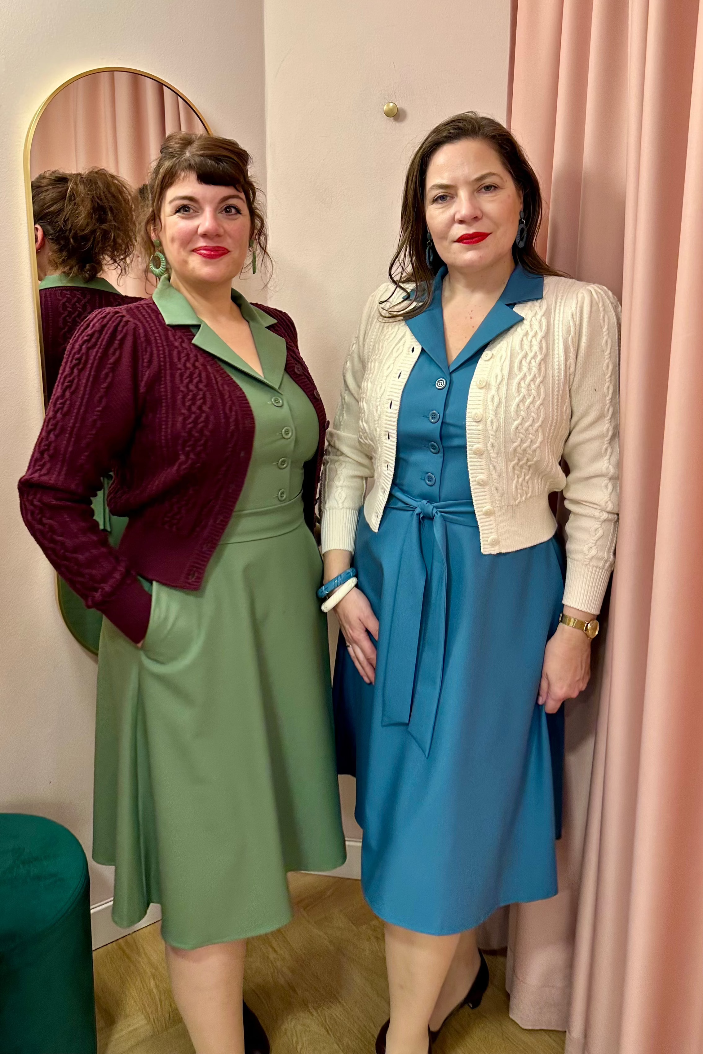 Betty skjortekjole i jadegrøn skjortekjole Daisy Dapper