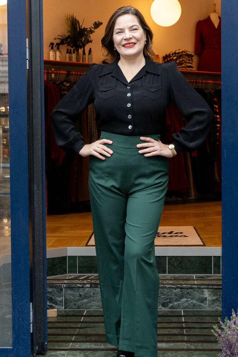 Billie bukser i mørke grøn bukser Daisy Dapper