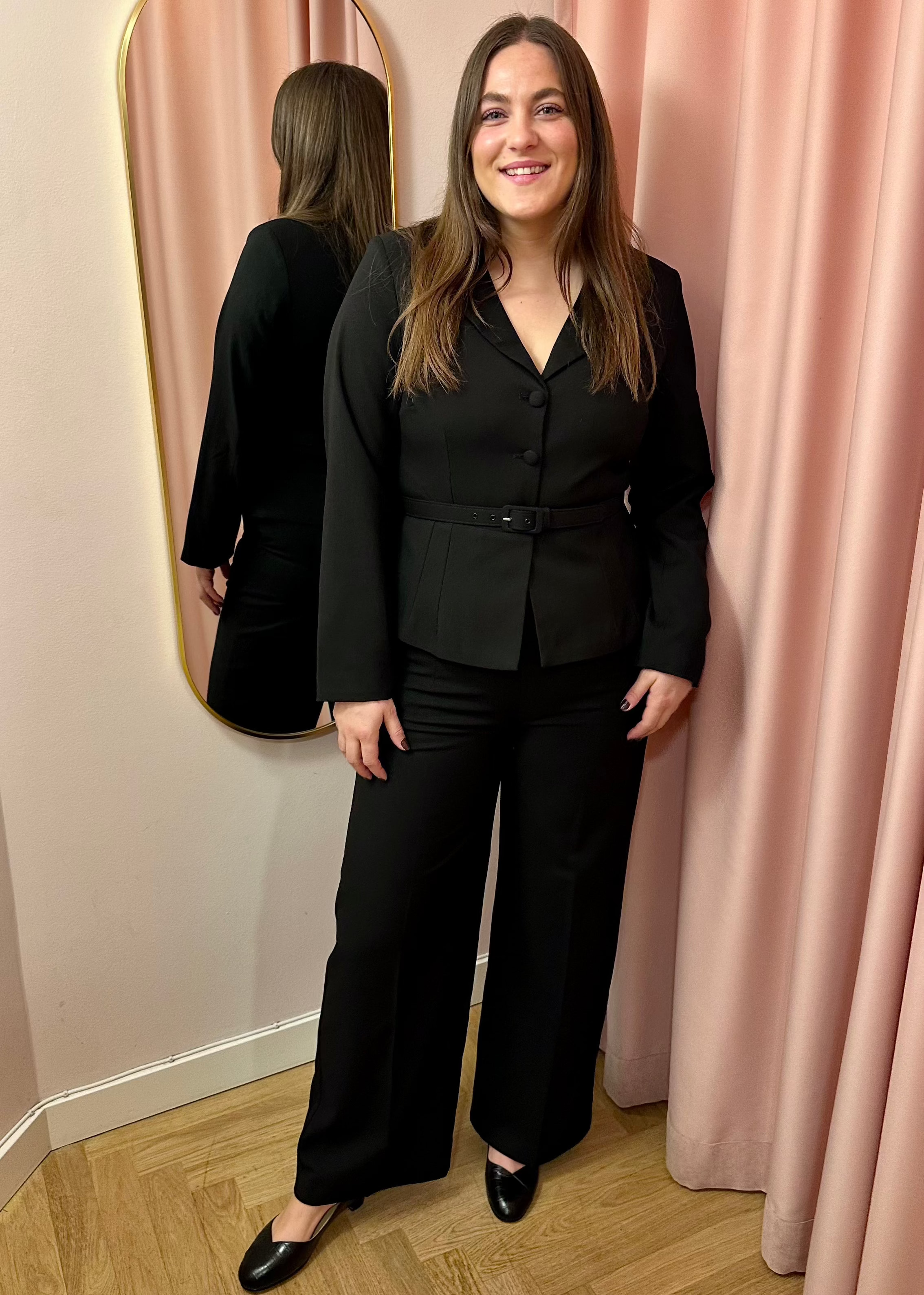 Billie højtaljede bukser i sort bukser Daisy Dapper