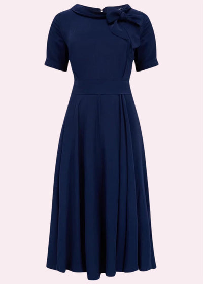 Bloomsbury: Cindy vintage stils kjole i navy blå Seamstress Of Bloomsbury 