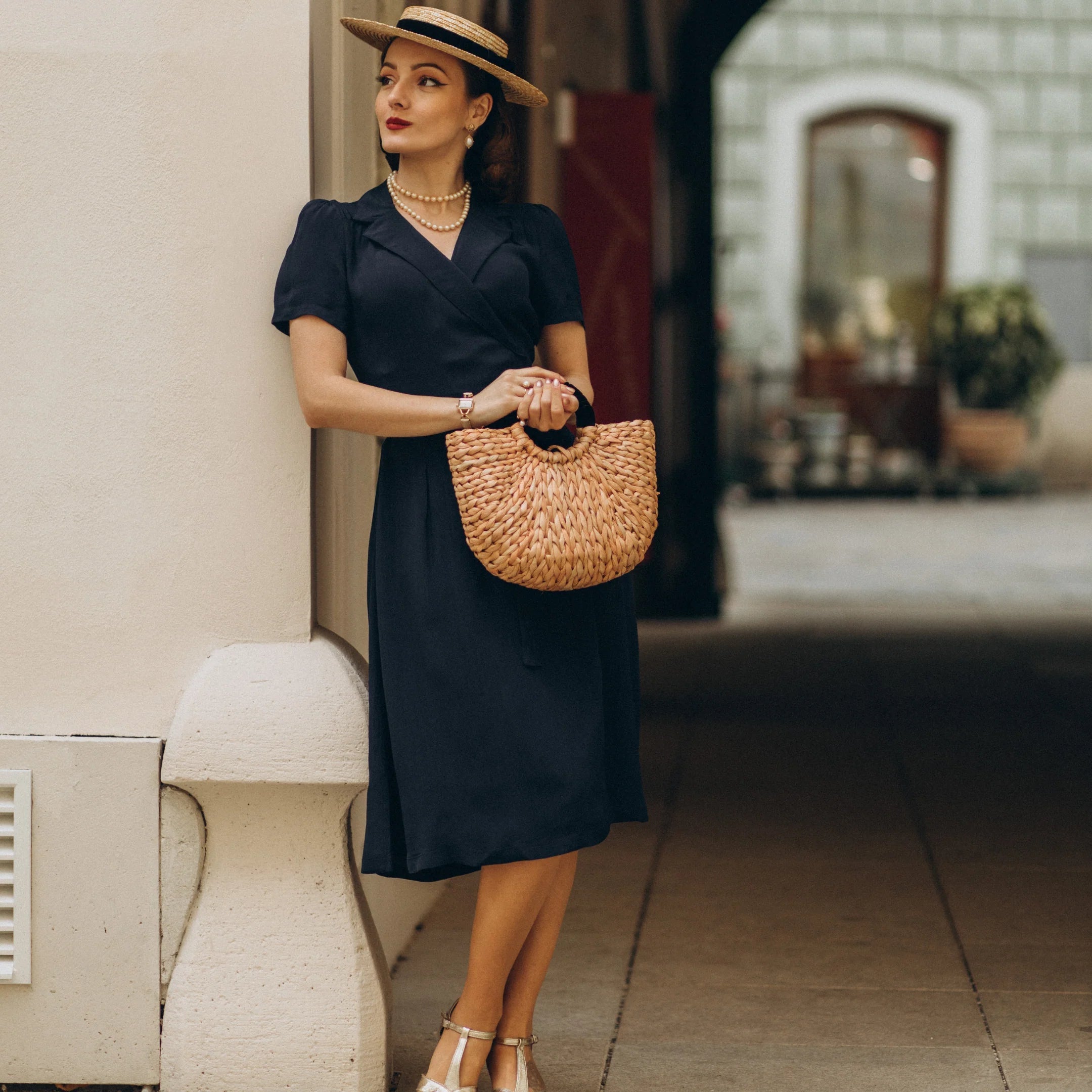 Bloomsbury: Slåom kjole i sort toej Seamstress Of Bloomsbury