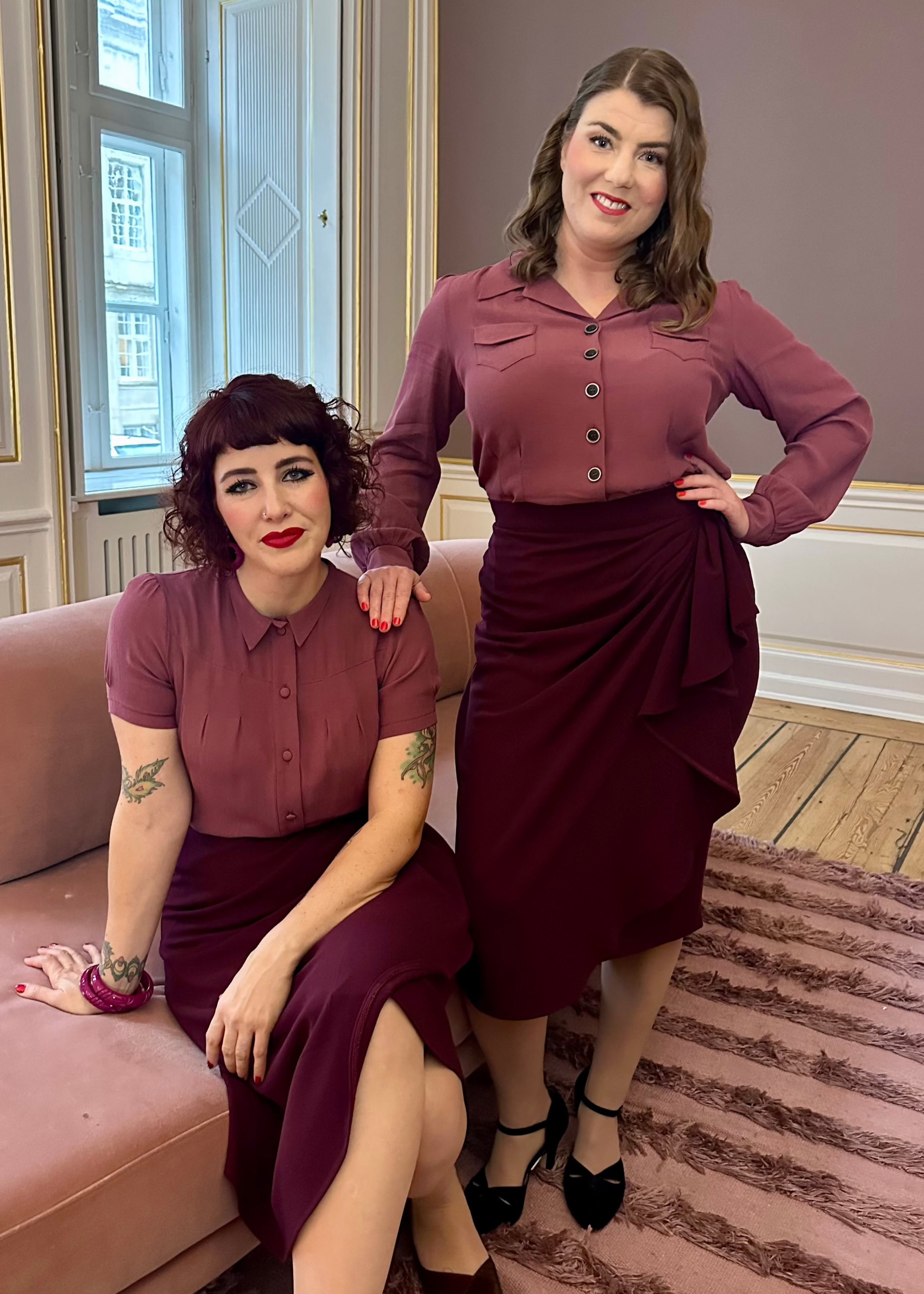 Bonnie skjorte i i lyng lilla kortærmet skjorte House of Foxy