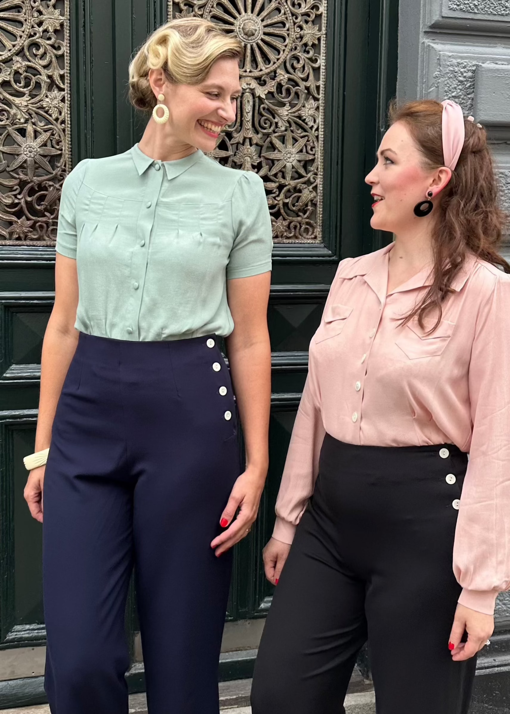 Bonnie skjorte i lyse grøn kortærmet skjorte House Of Foxy