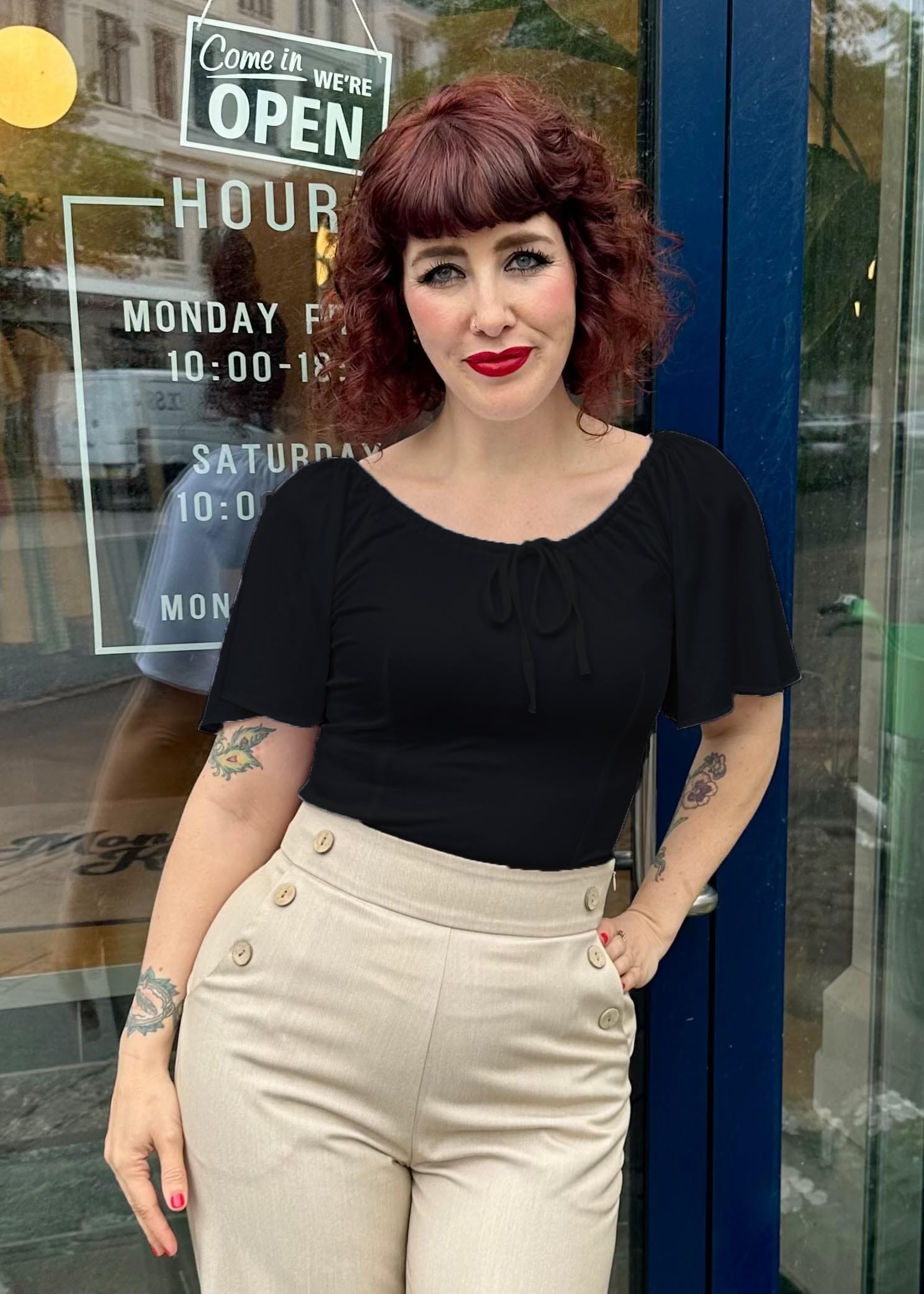 Butterfly top i sort jersey top Daisy Dapper