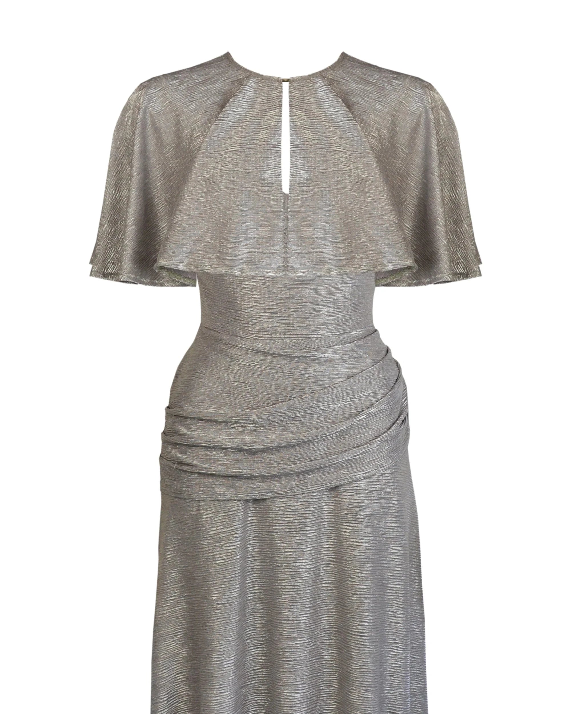 Celeste 1940'er aftenkjole i lys lilla med sølvskær aline kjole House of Foxy