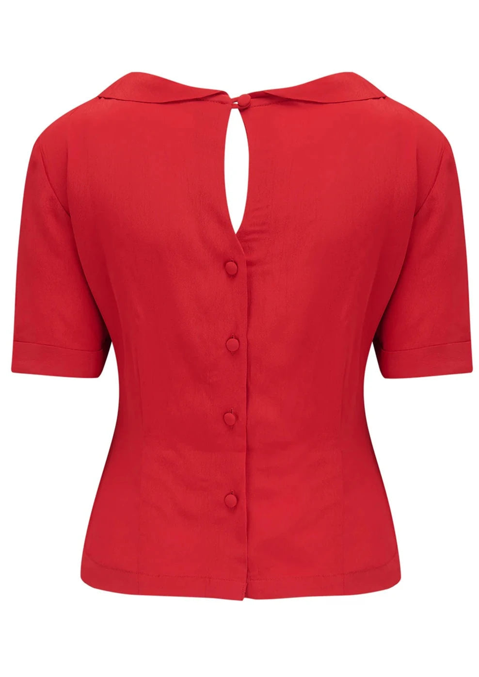 Cindy skjorte med korte ærmer i rød kortærmet skjorte Seamstress Of Bloomsbury