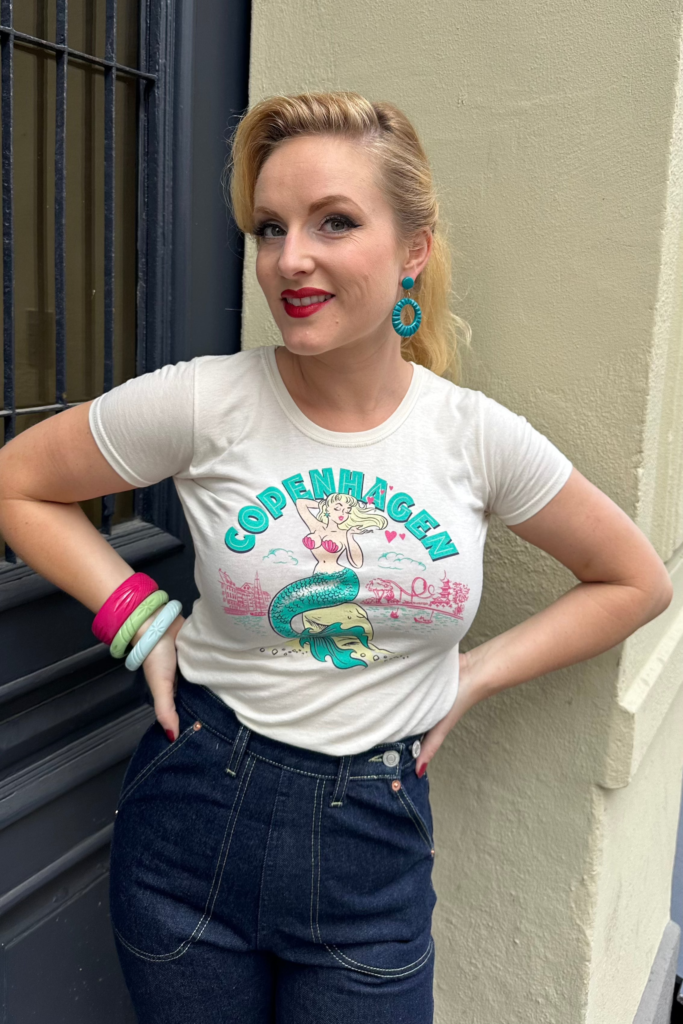 "Copenhagen" T-shirt i 1950'er stil tshirt Rock It Rosie