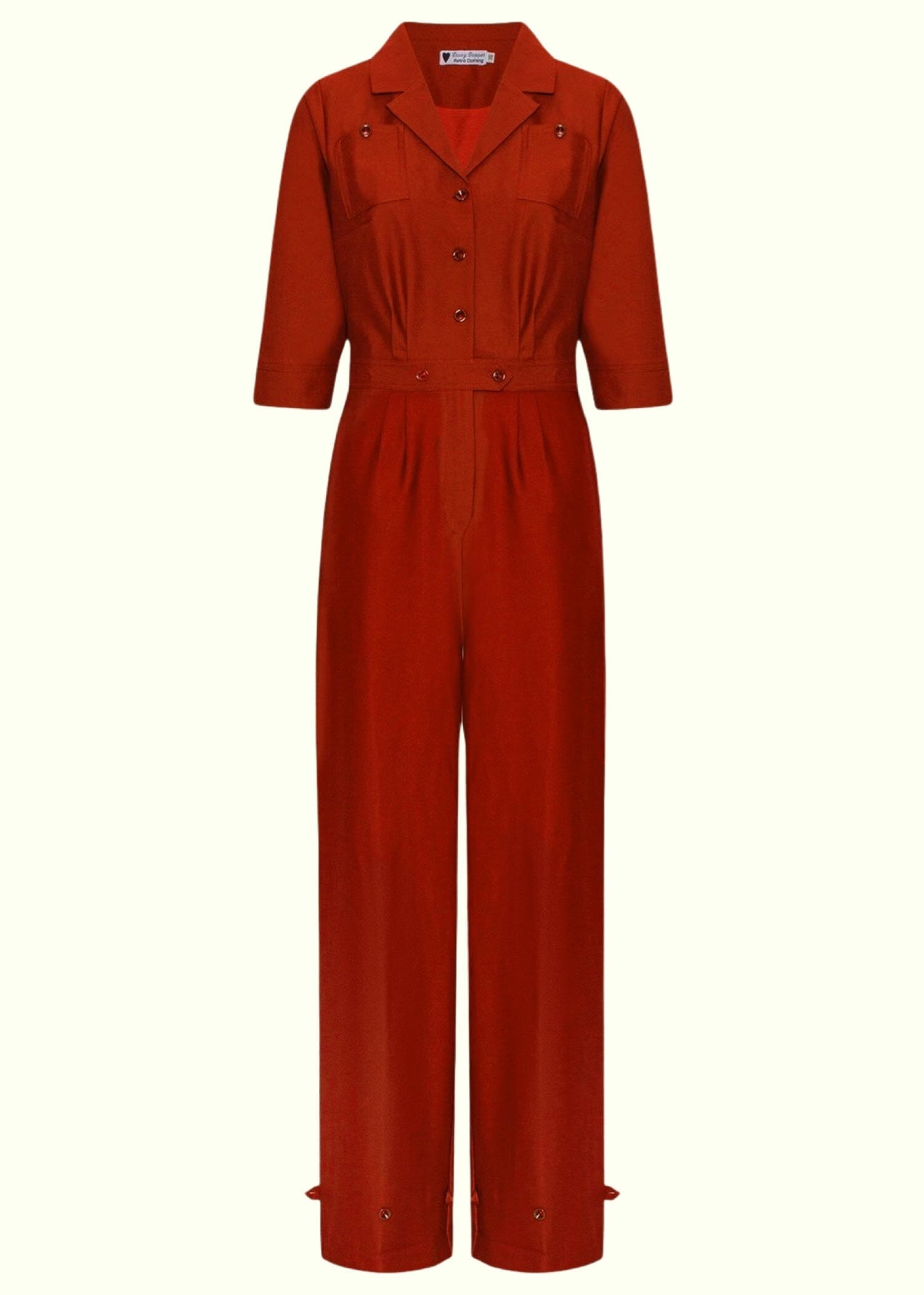Daisy Dapper: Buksedragt med 3/4 lange ærmer i rust toej Daisy Dapper