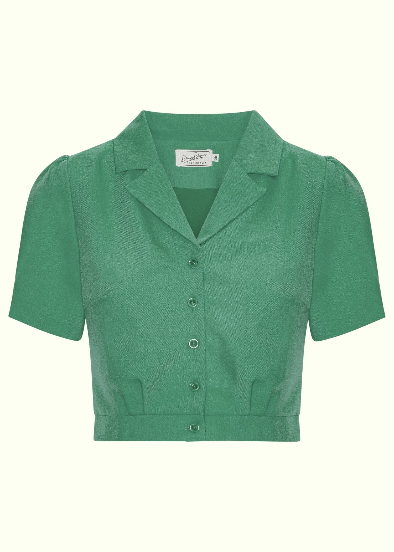 Daisy kortærmet cropped skjorte i jadegrøn kortærmet skjorte Daisy Dapper