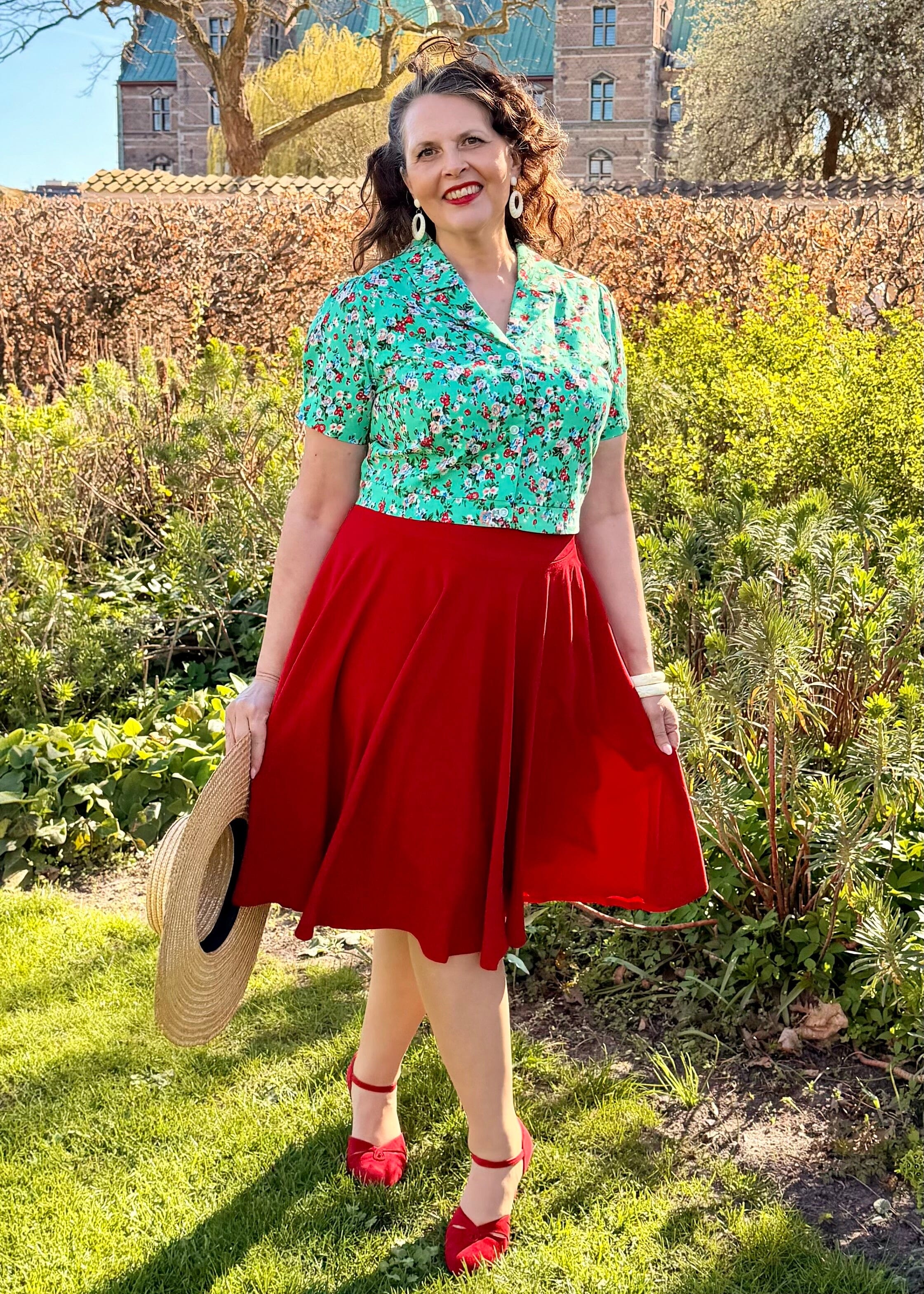 Daisy kortærmet skjorte - mint flower kortærmet skjorte Daisy Dapper