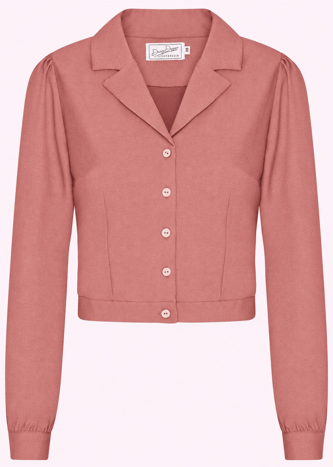 Daisy langærmet skjorte - rose linen look langærmet skjorte Daisy Dapper