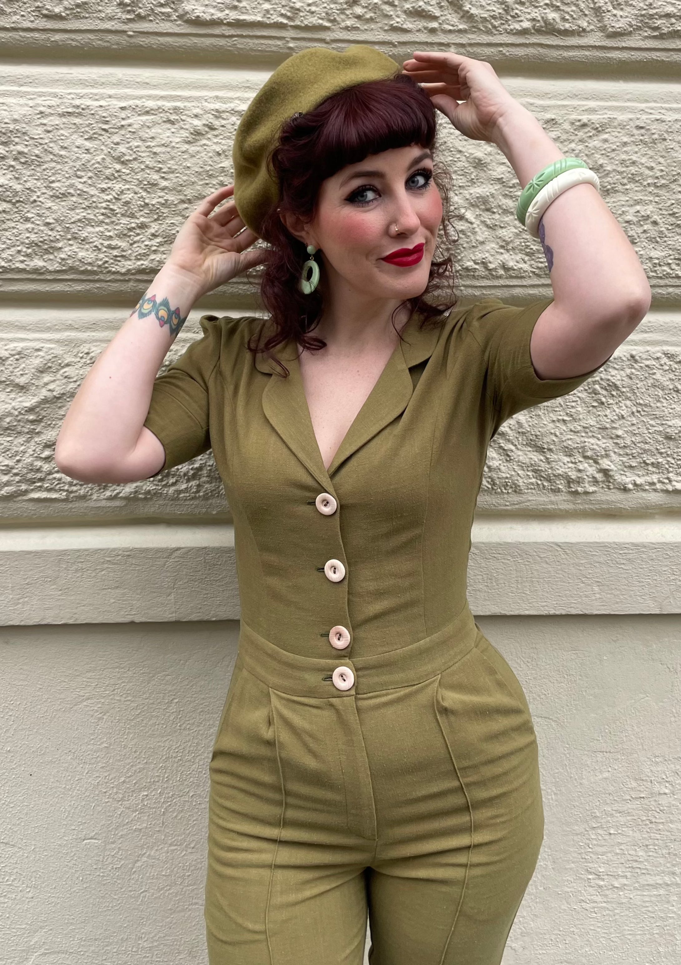 Diefenthal 1905: Klassisk baret i uld, Olive Accessories Diefenthal