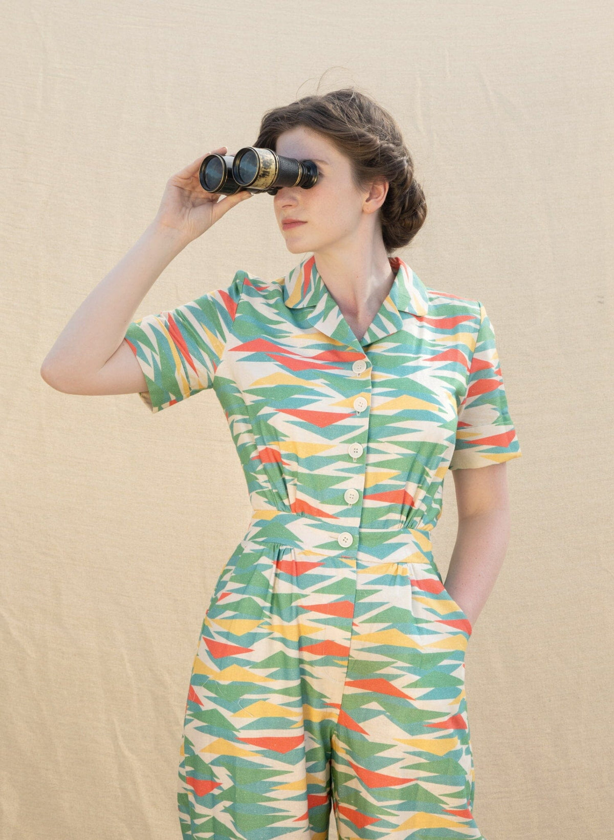 Francesca jumpsuit med multifarvet 'sails'-print buksedragt palava