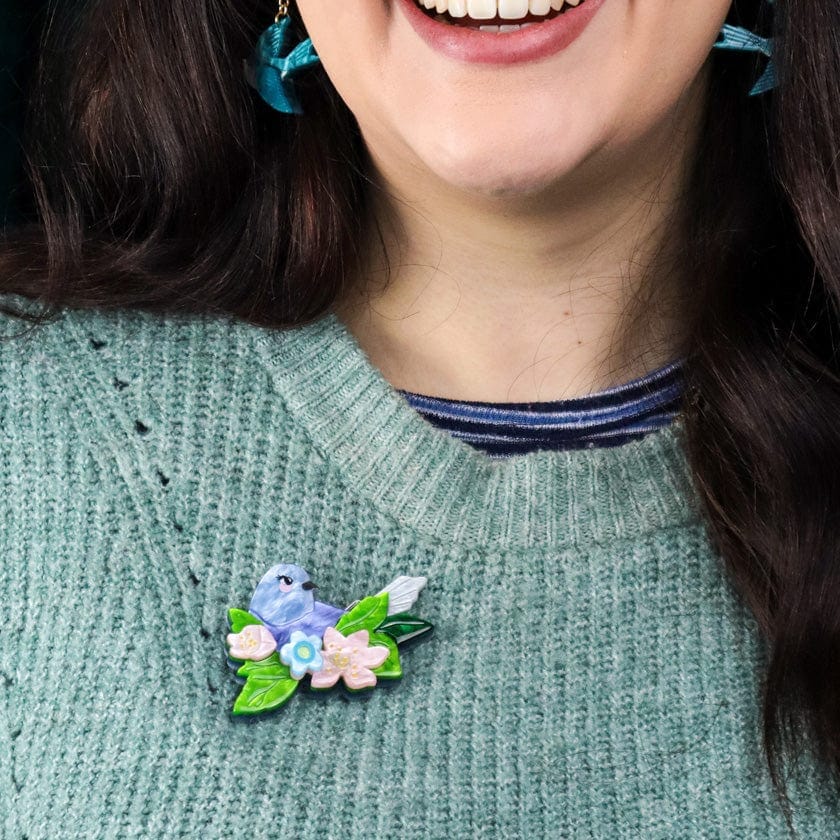 Gentle Bluebird Brooch Accessories Erstwilder