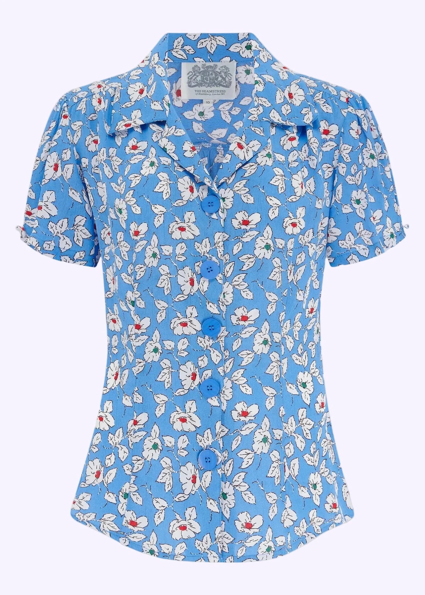 Grace kortærmet skjorte - palace pansy kortærmet skjorte Seamstress Of Bloomsbury