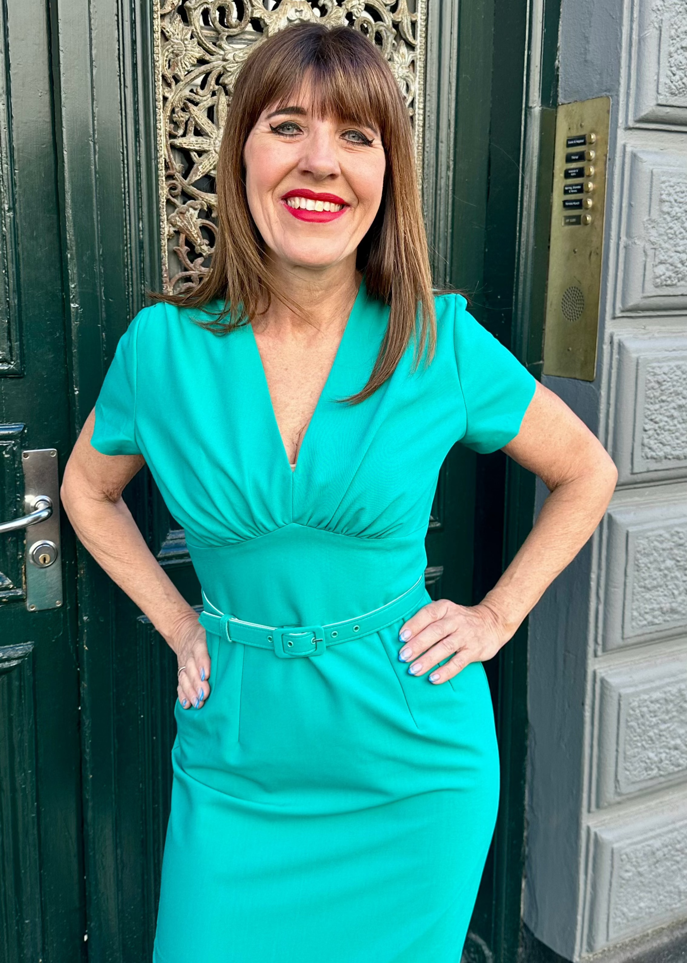 Holly pencilkjole i aqua grøn Kjoler Daisy Dapper