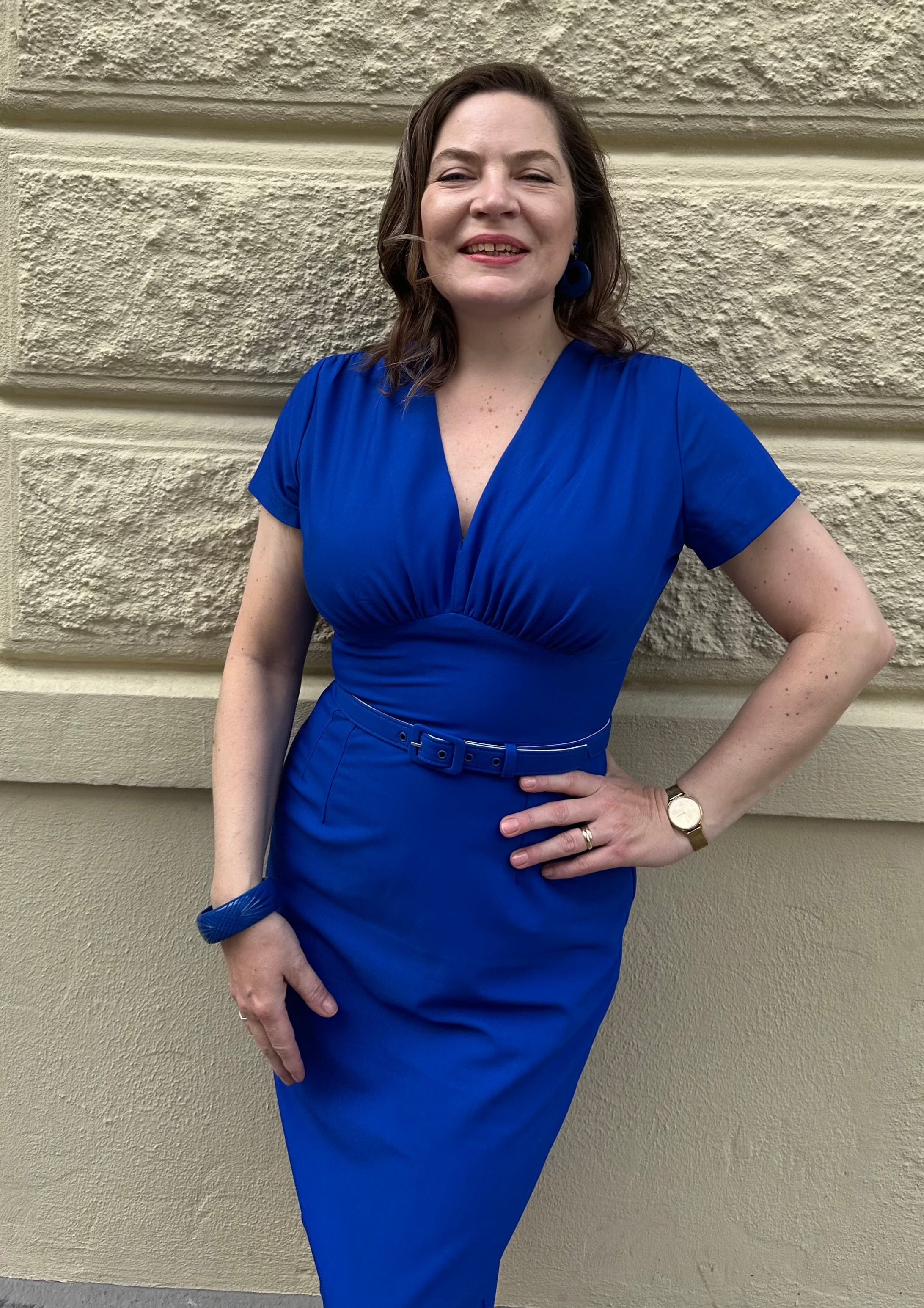 Holly pencilkjole i koboltblå Kjoler Daisy Dapper