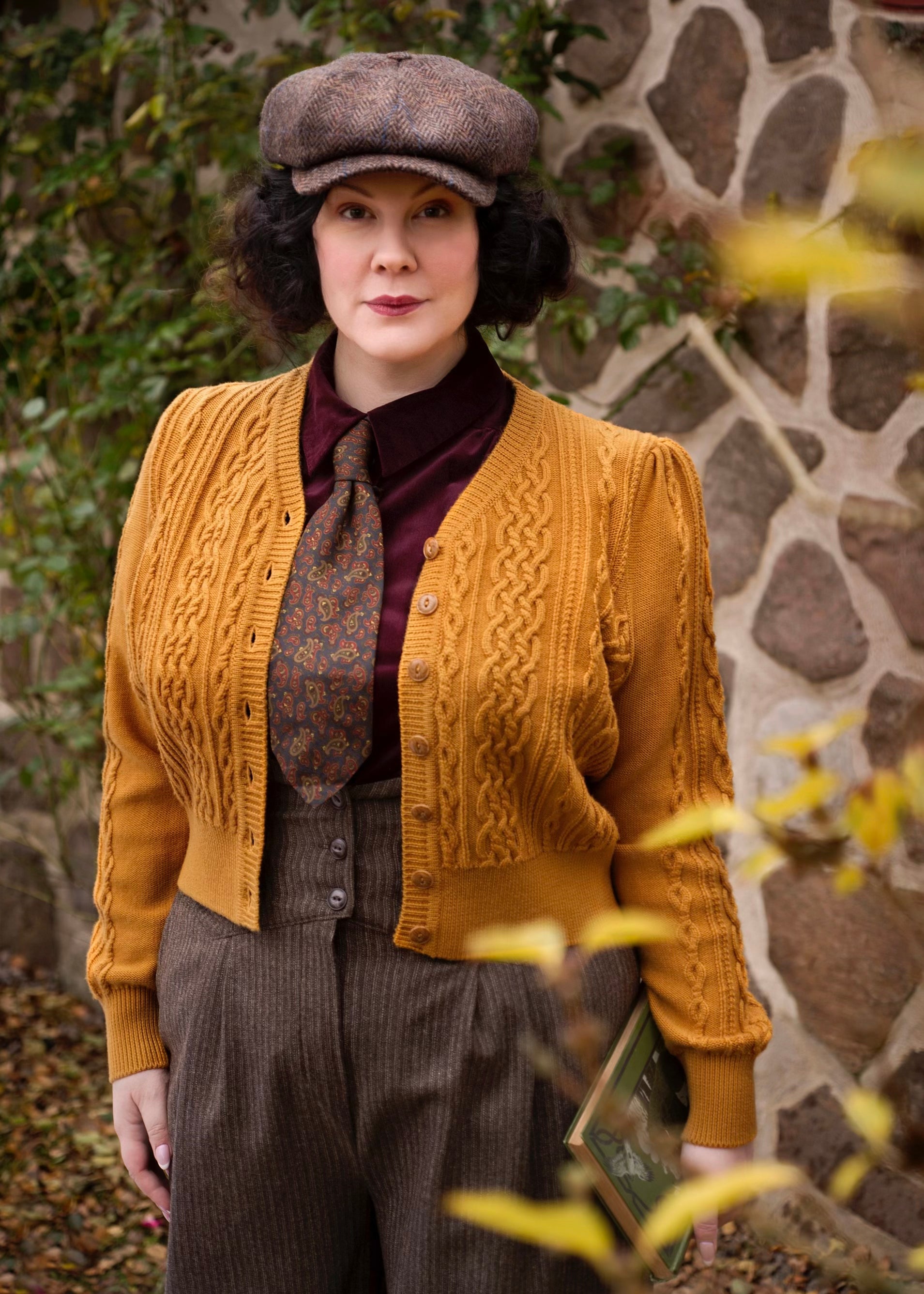 Ice Breaker Cardigan i mustard tøj Emmy Design
