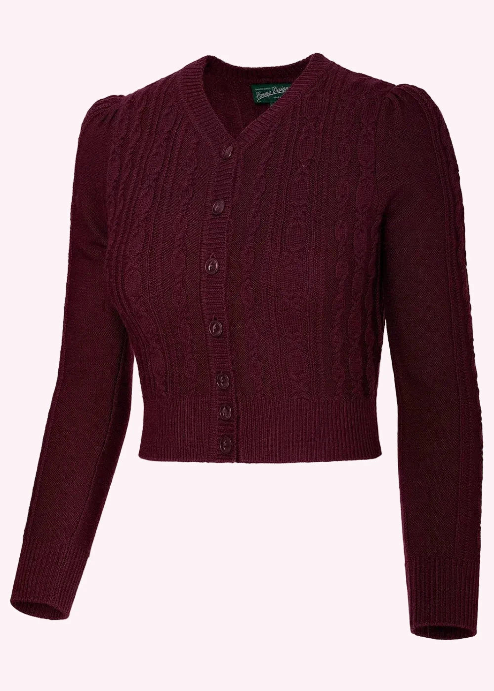 Ice Skater Cardigan - Black Cherry cardigan Emmy Design