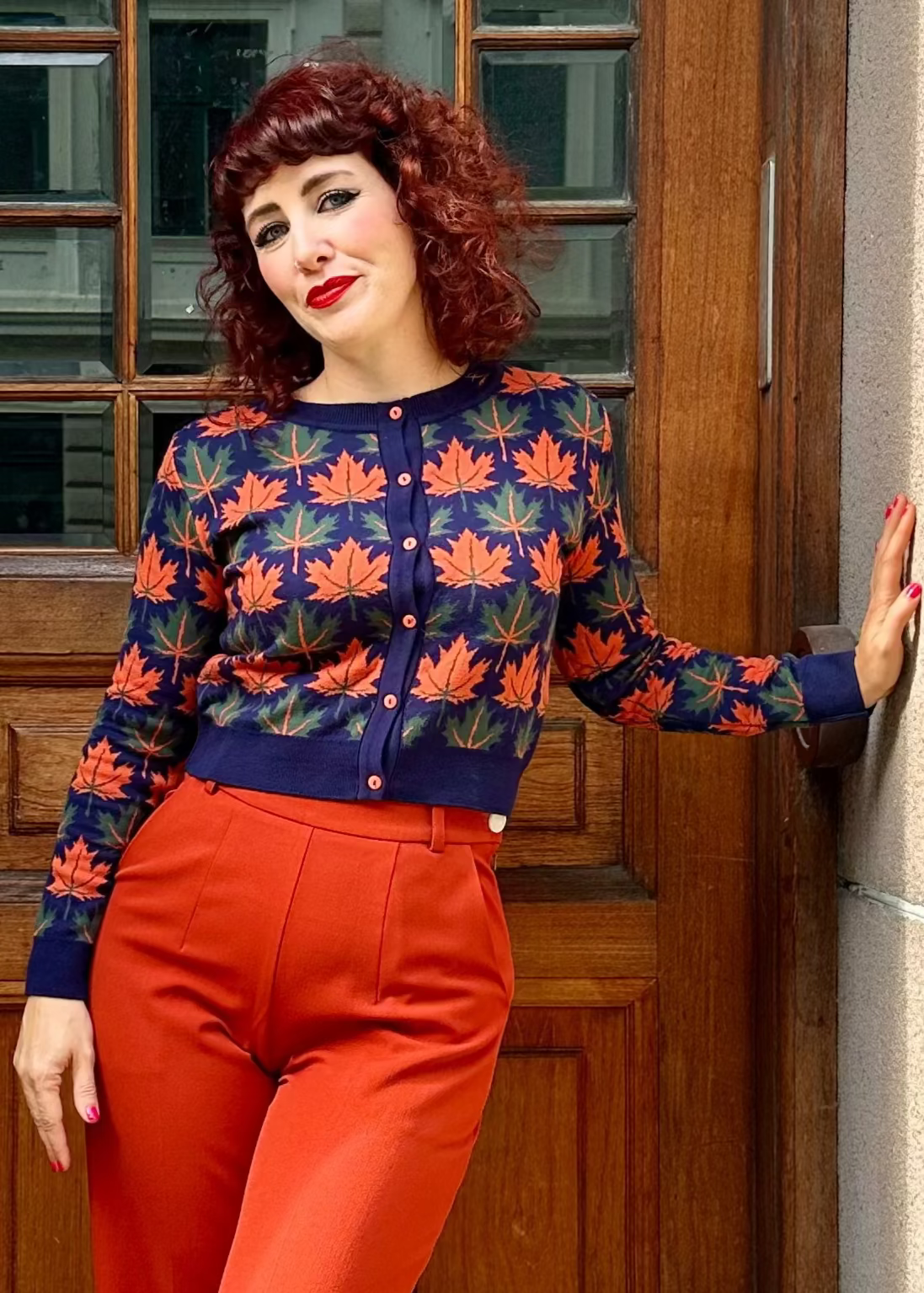 Klassiske højtaljede bukser i rust bukser Weekend Doll