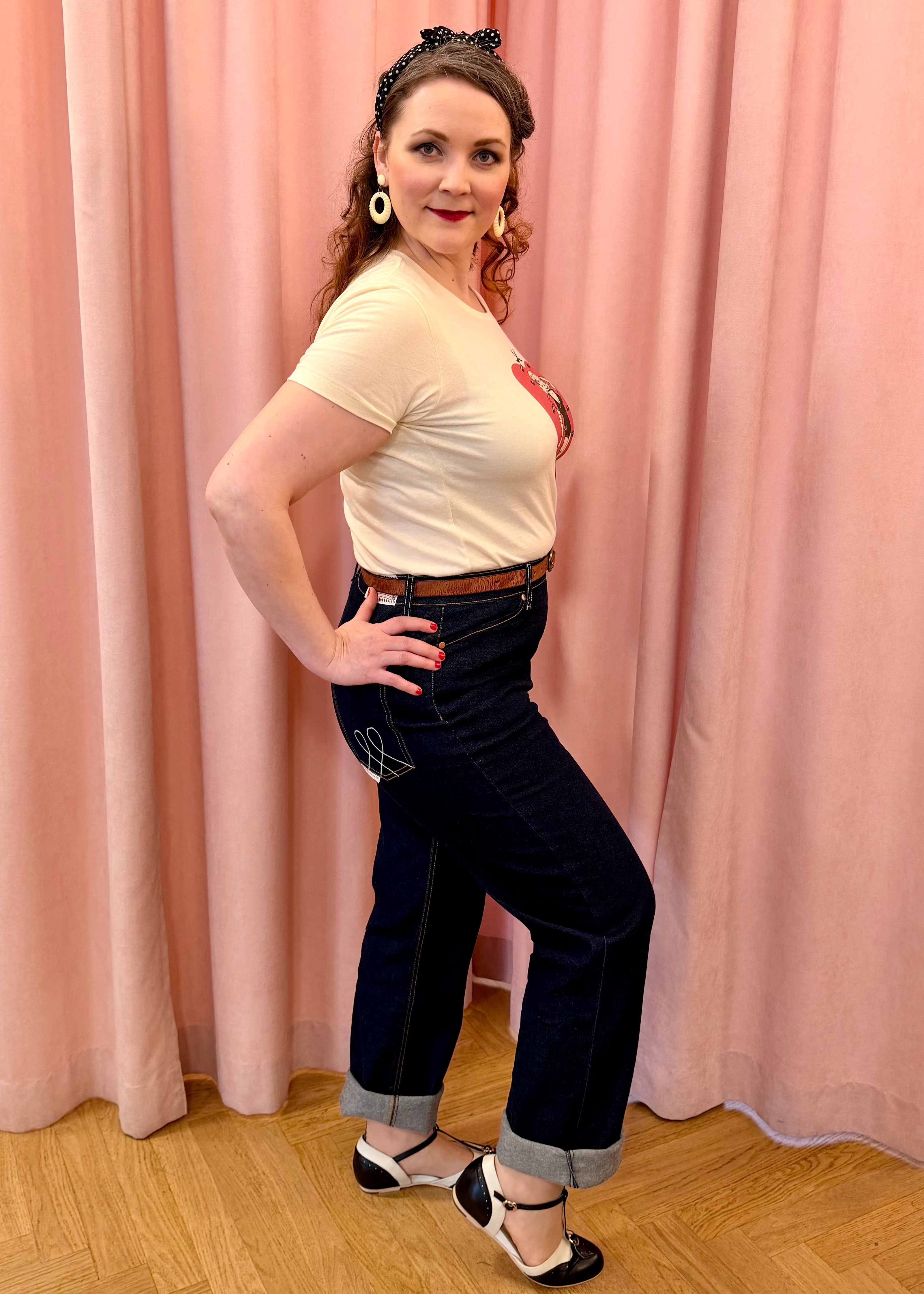 Le Wild Højtaljede jeans med brede ben - blå denim jeans Lady K Loves