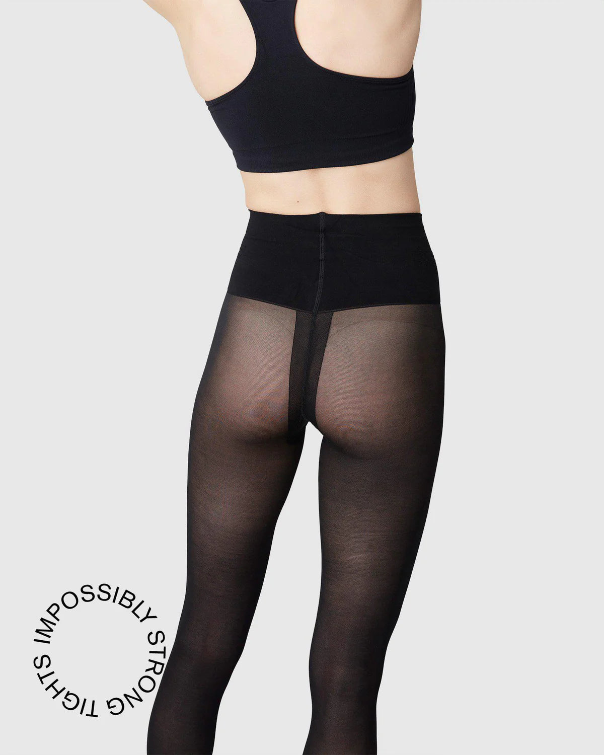 Lois strømpebukser i sort 40 denier (rive resistant) toej Swedish Stockings