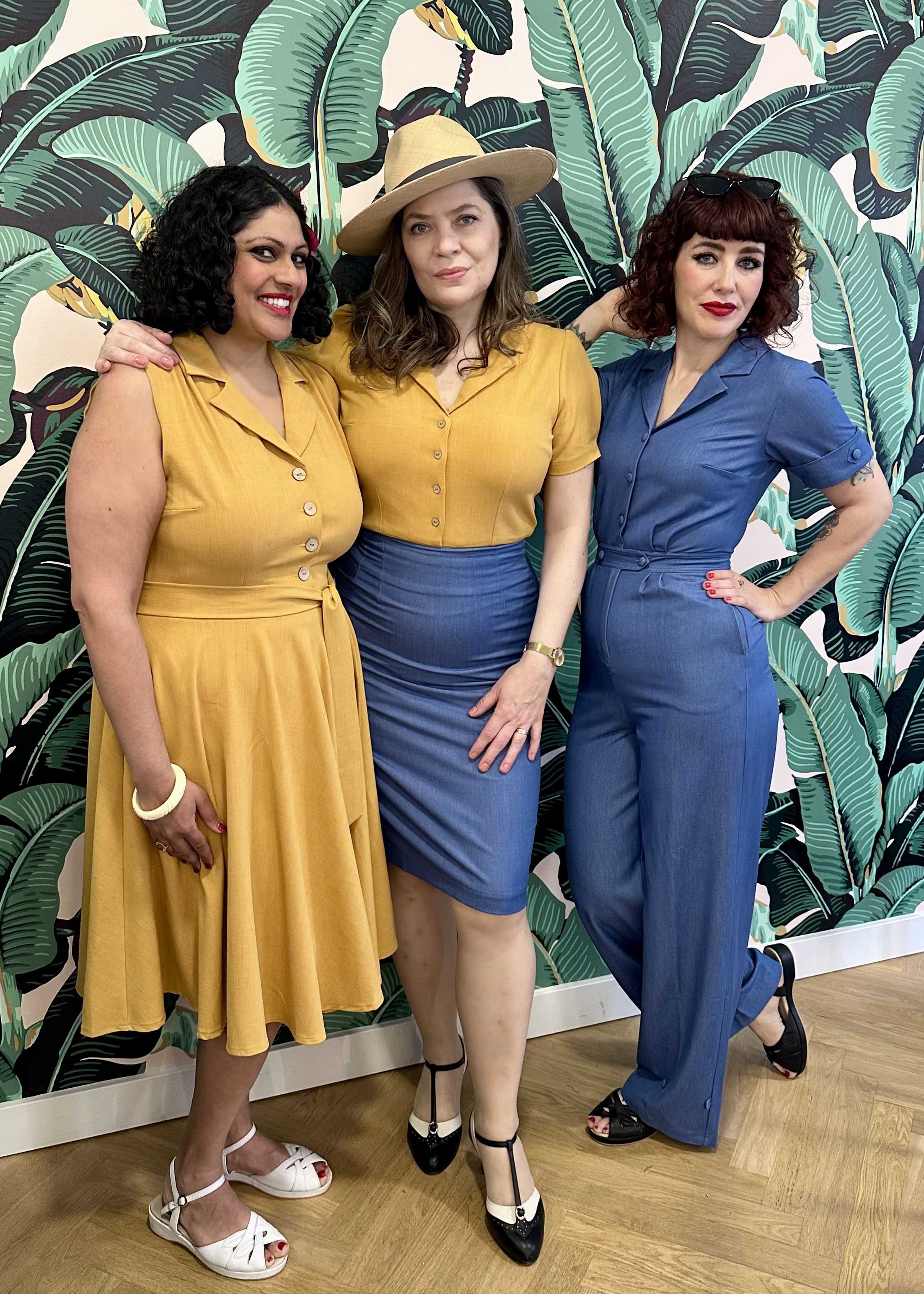 Maxine buksedragt med korte ærmer i denim blå buksedragter Daisy Dapper