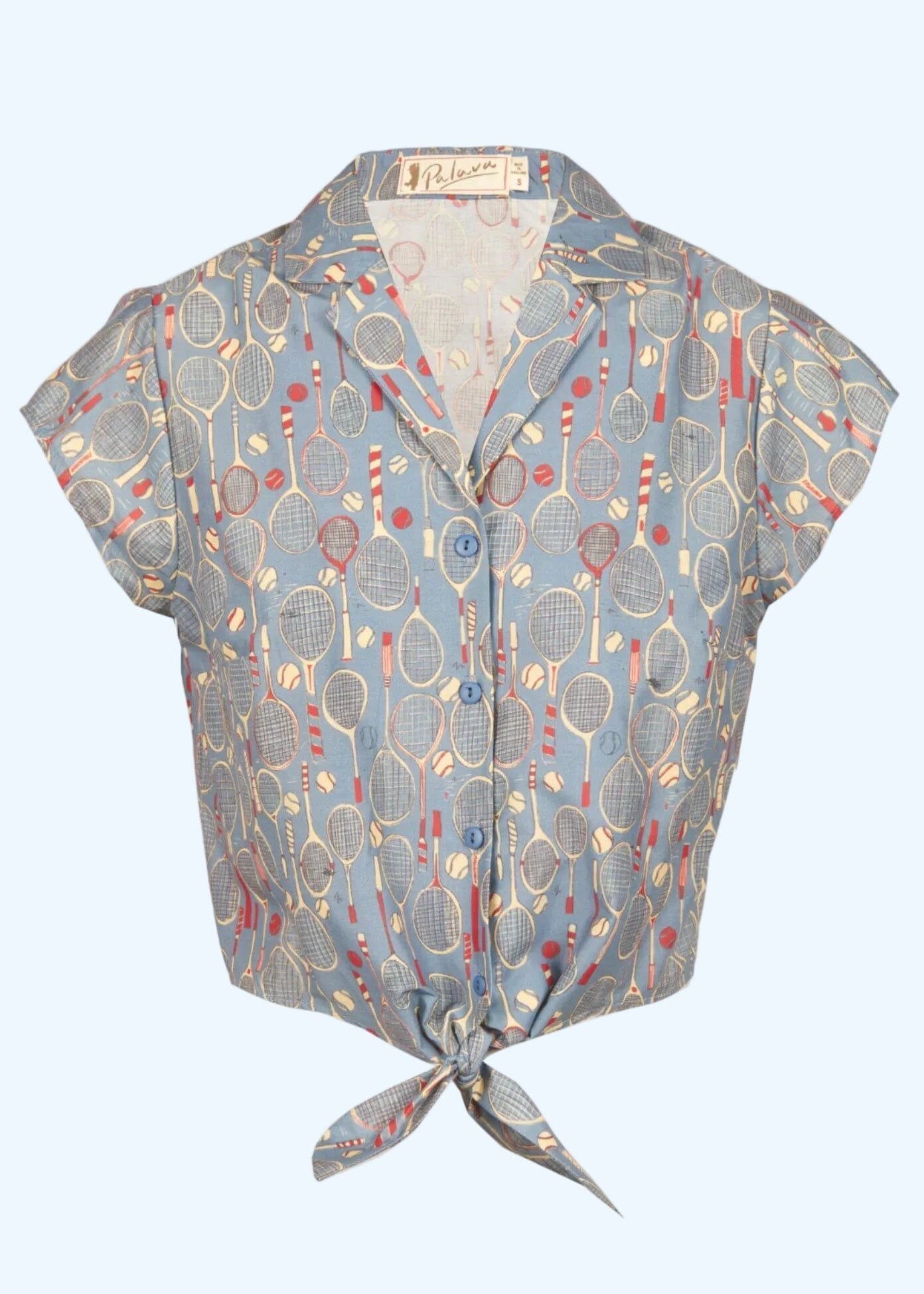 Peggy Binde Skjorte – Blue Tennis Toppe Palava