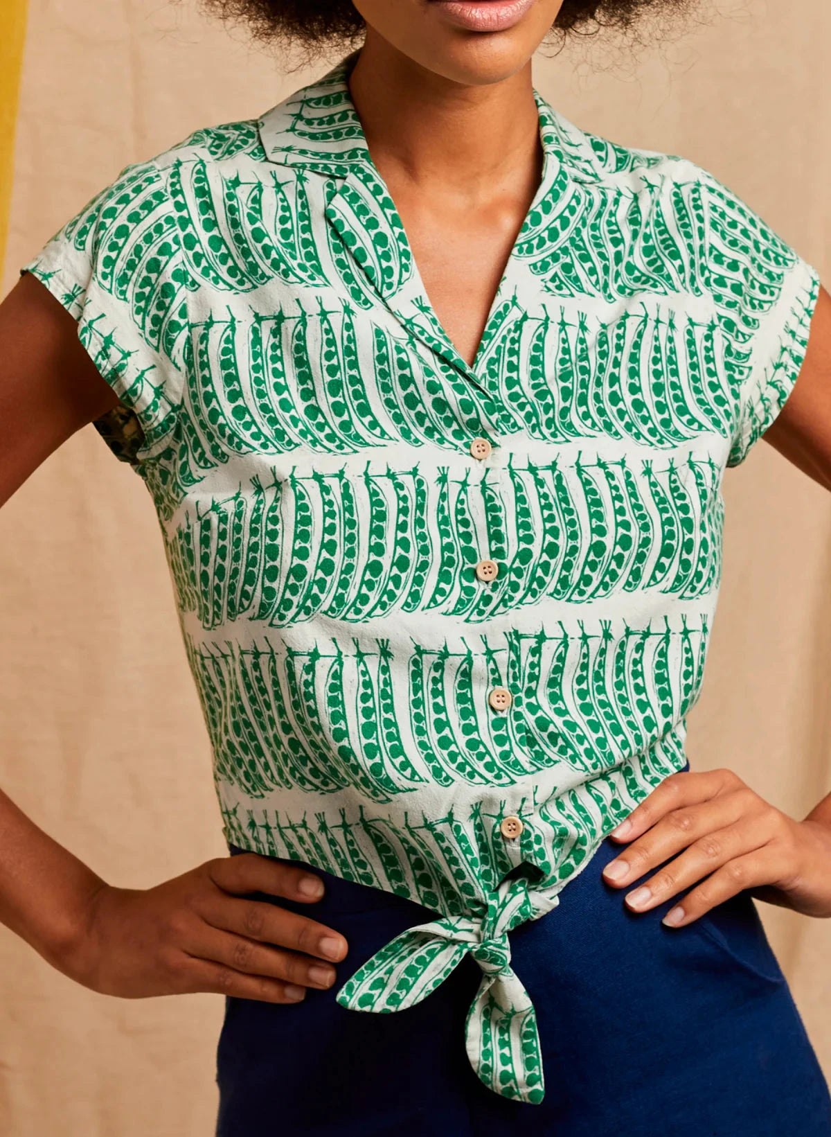 Peggy Binde Skjorte – Green Peas Toppe Palava