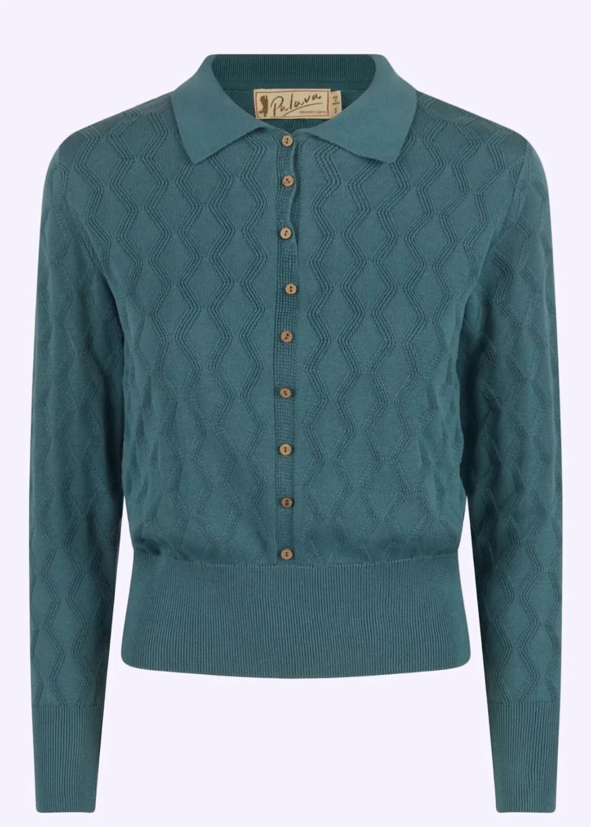 Rosie - Teal Pointelle Top strik Palava