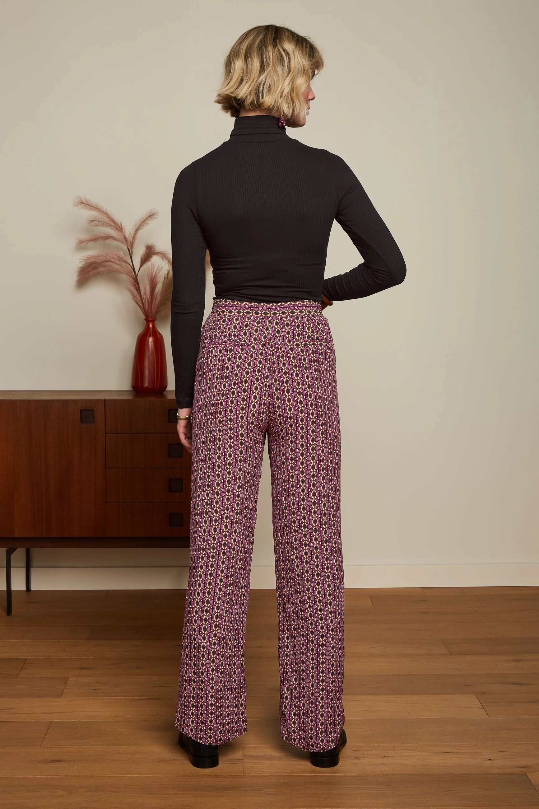 Rullekrave jersey top i sort jersey top Mondo Kaos
