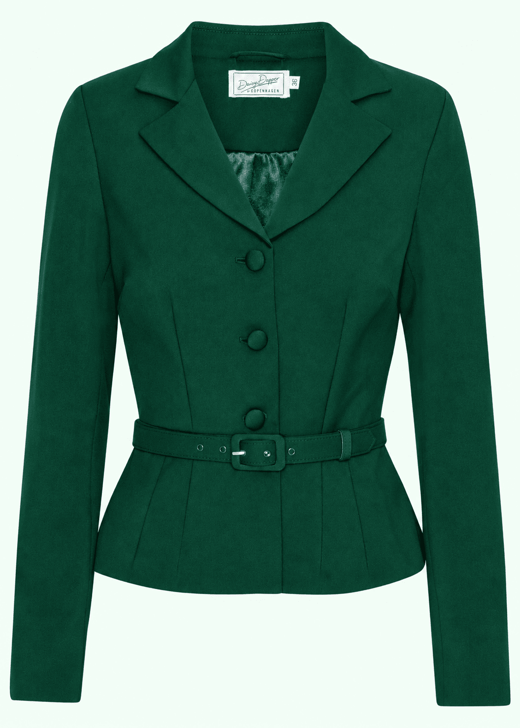 Siri figursyet blazer - mørk grøn jakke Daisy Dapper