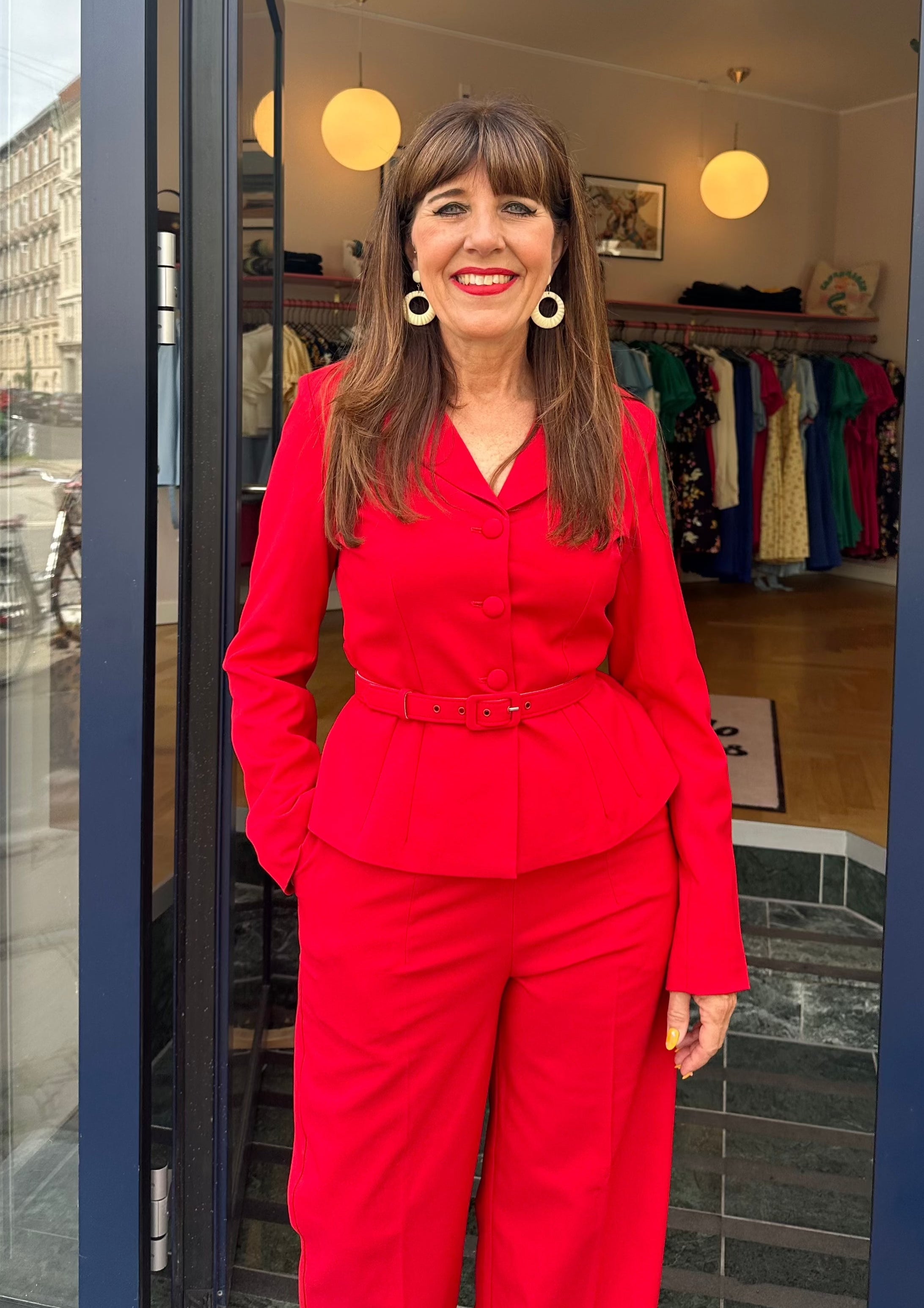 Siri taljeret blazer i rød tøj Daisy Dapper