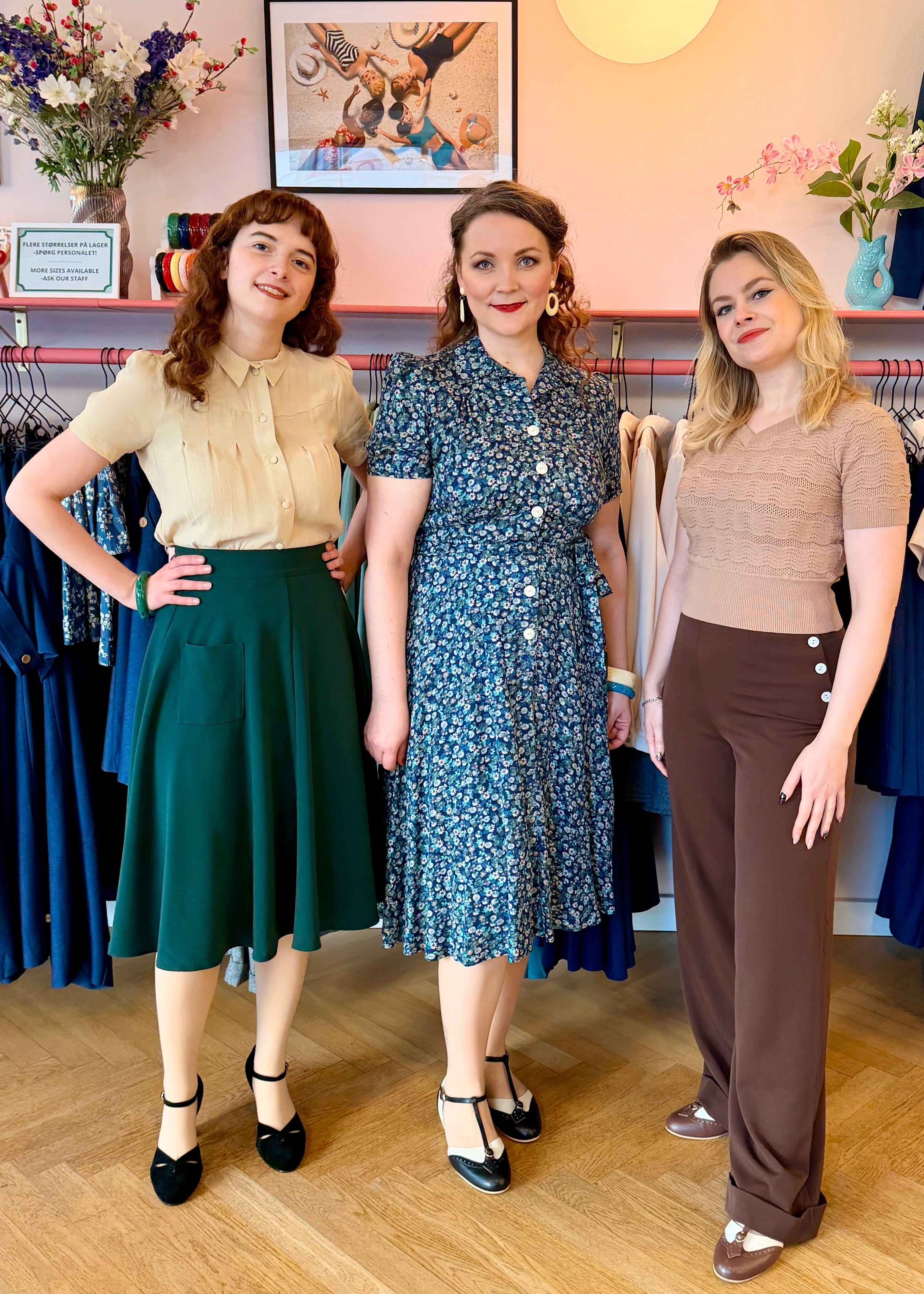 Skjortekjole i 1940'er stil - marguerite skjortekjole House of Foxy