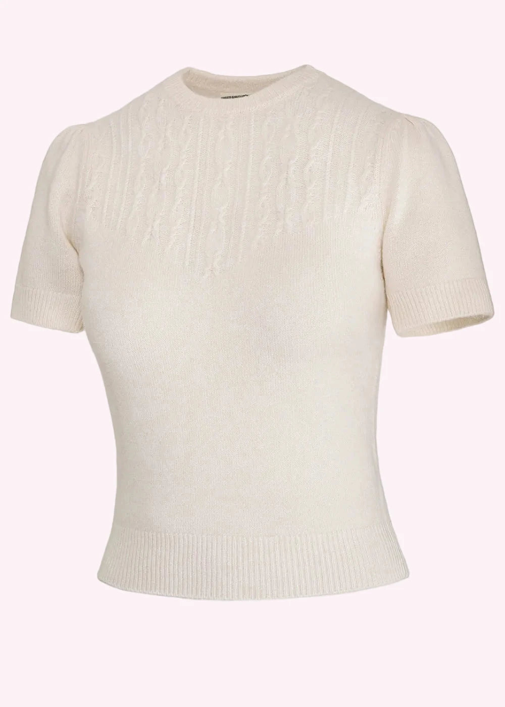 The Cashmere Staple Sweater - Cream strik top Emmy Design