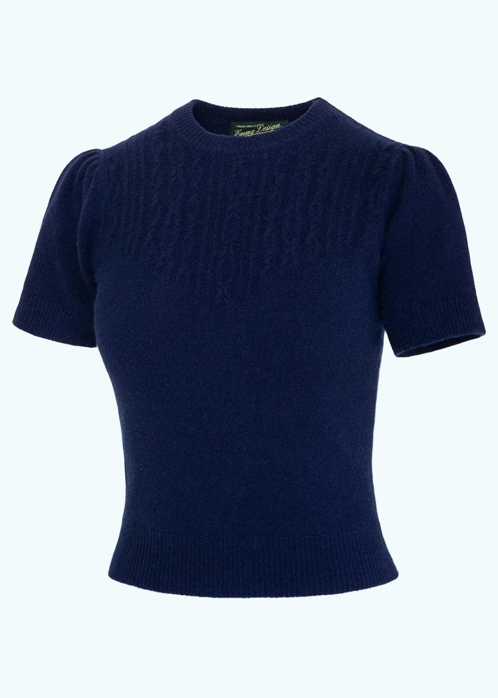 The Cashmere Staple Sweater - Midnight Blue strik top Emmy Design