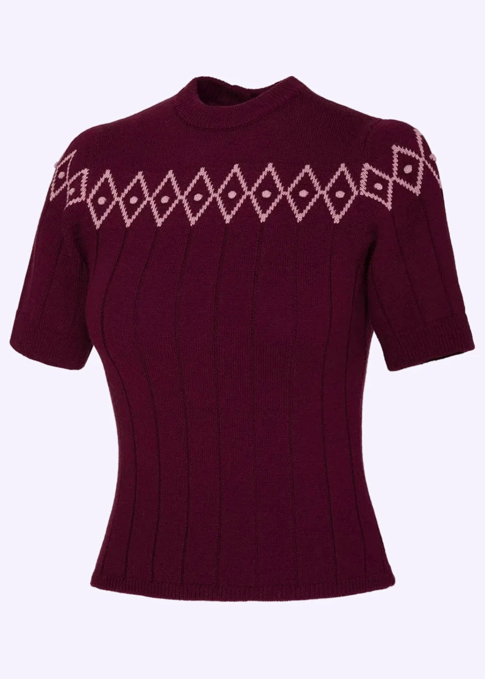 The Darling Diamond Top - Black Cherry strik top Emmy Design