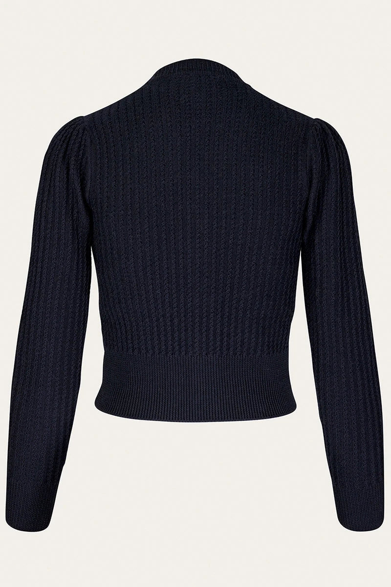 The Scandi Summer Cardi i 'Midnight' navy cardigan Emmy Design
