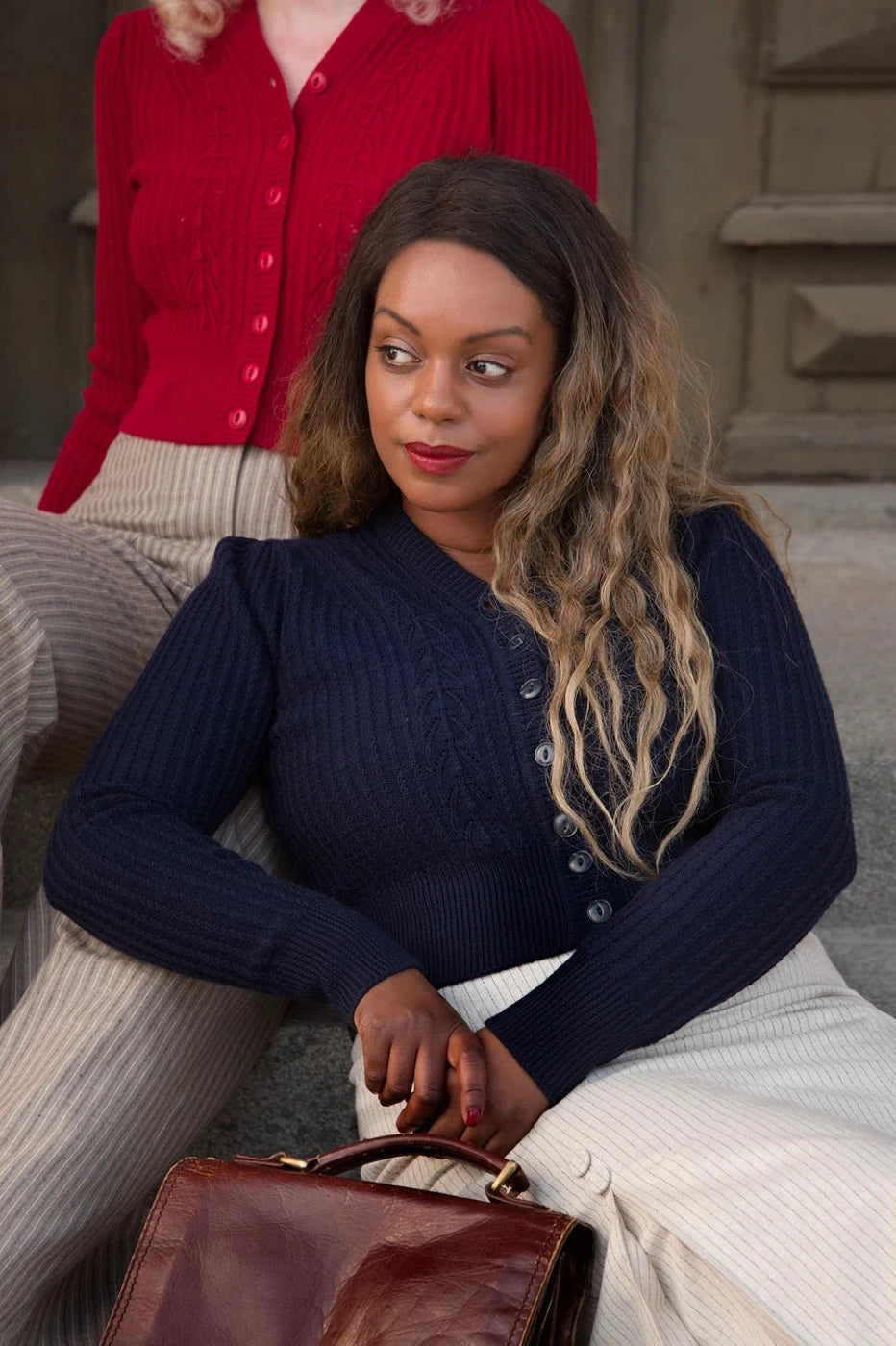 The Scandi Summer Cardi i 'Midnight' navy cardigan Emmy Design
