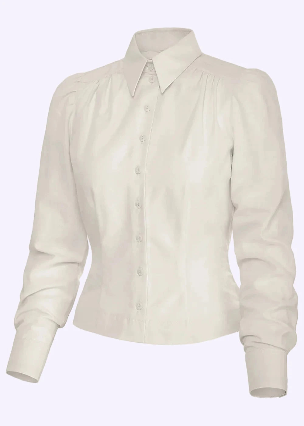 The Spectacular Spearpoint Shirt - Antique white langærmet skjorte Emmy Design